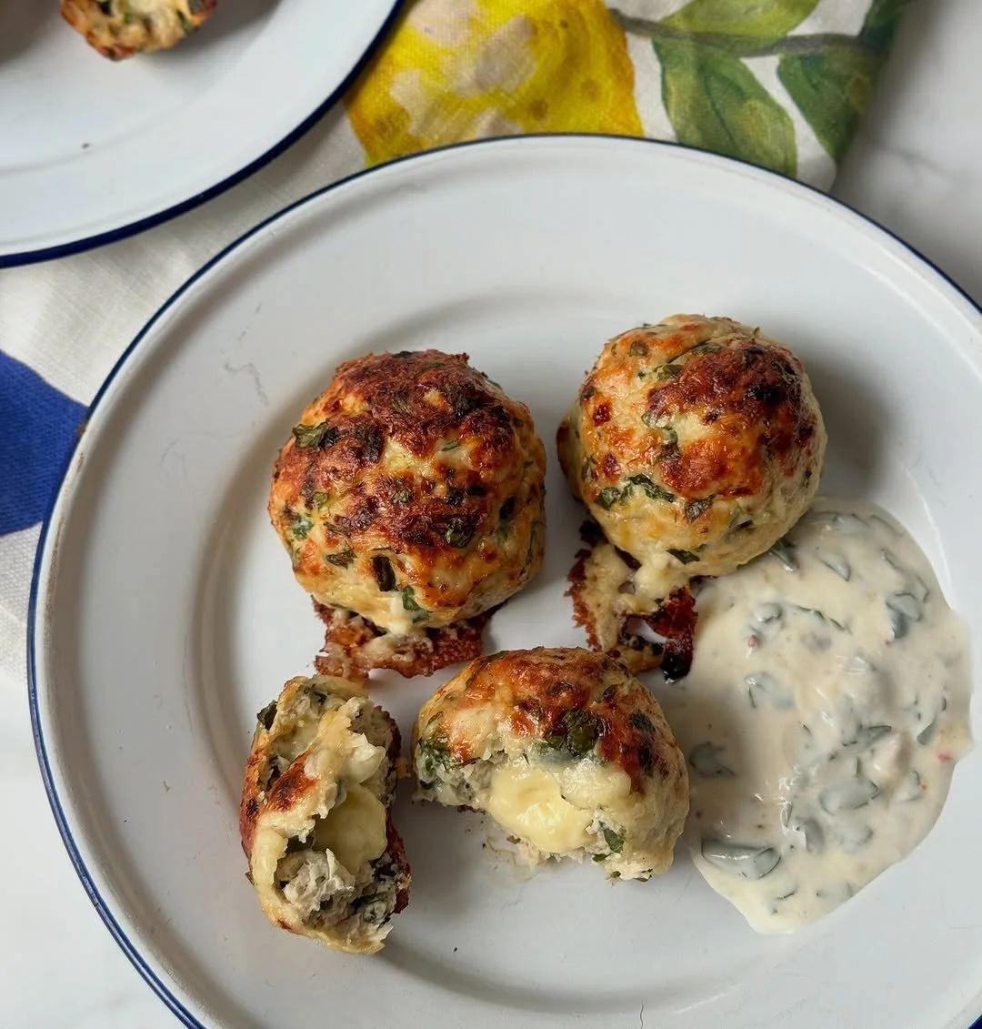 Feta-stuffed Chicken Meatballs