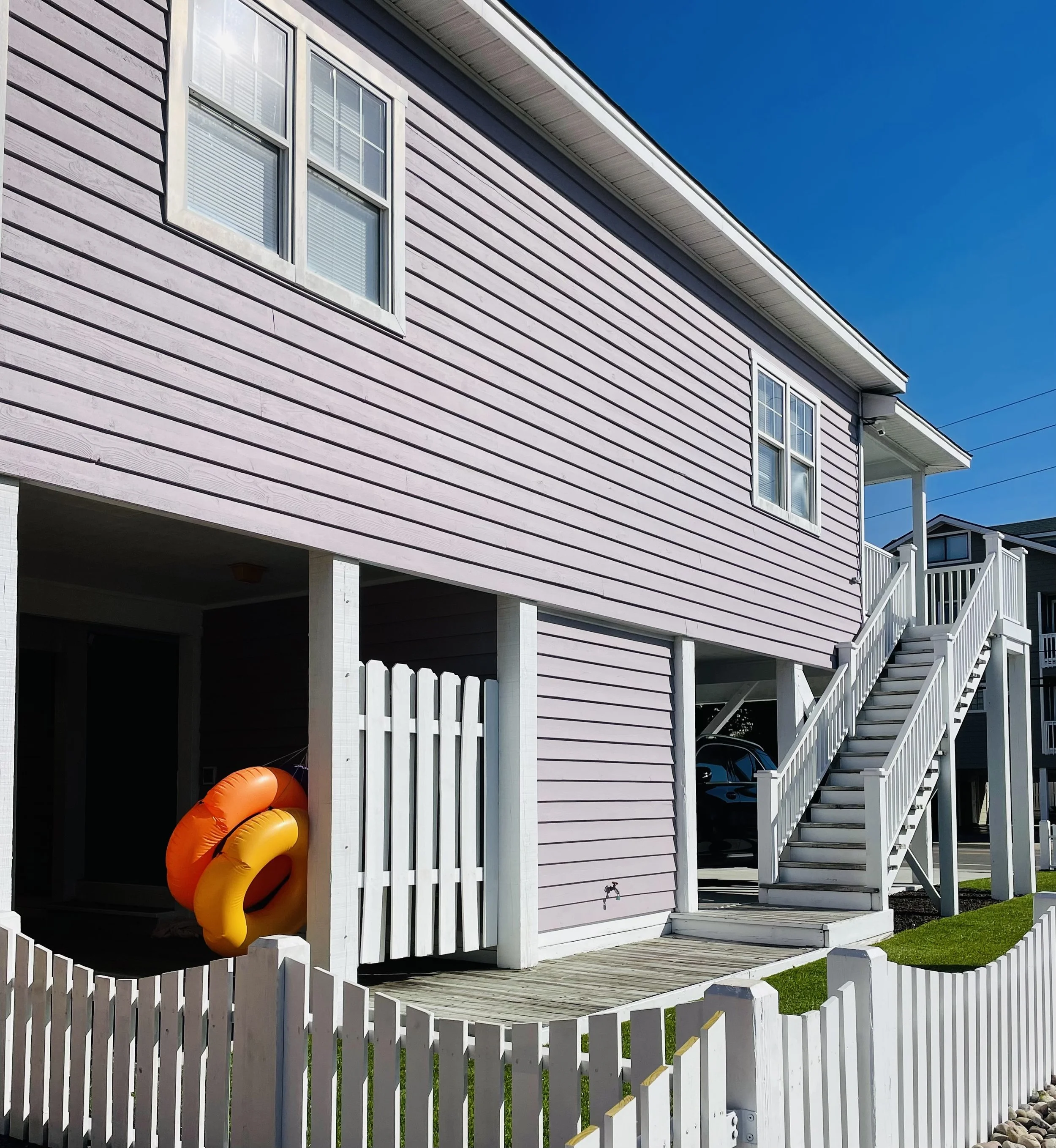The Purple House, Wrightsville Beach long term rental side exterior