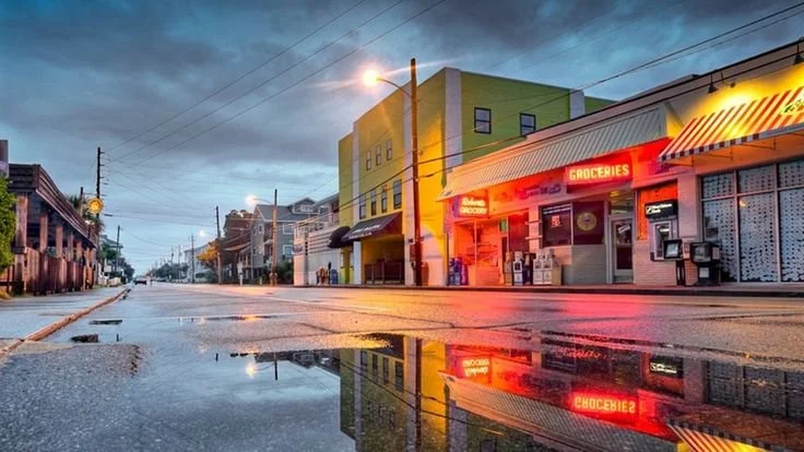 Wrightsville Beach downtown near The Purple House, a year round rental