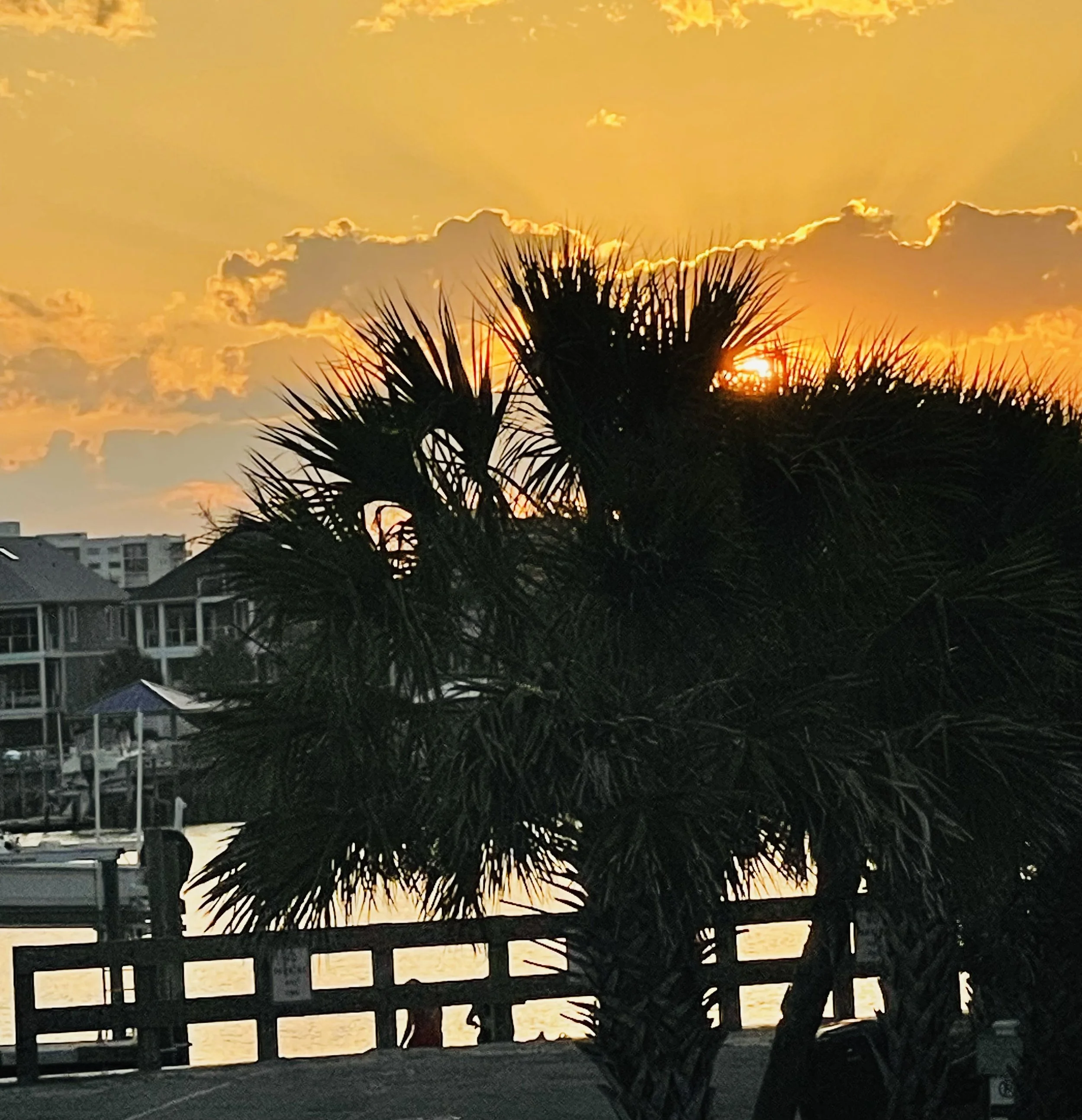 
Sunset and water views at Wrightsville Beach year-round rental