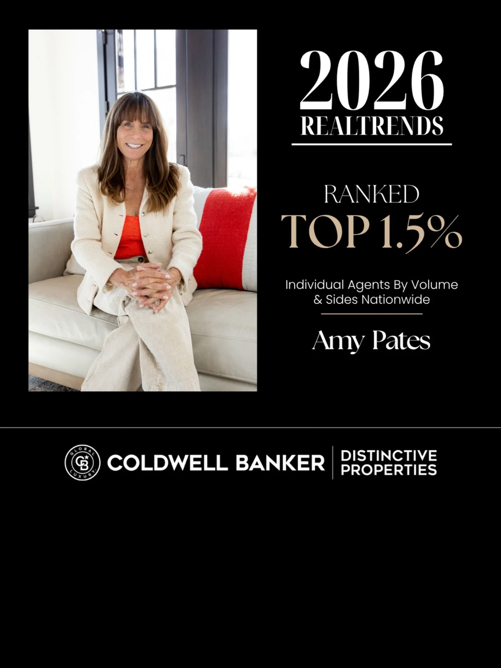 Feeling incredibly grateful today❤️

I am honored to be recognized by RealTrends as part of the Top 1.5% of agents nationwide. While the award bears my name, it truly reflects the trust of my clients, the support of my family and friends, and the col