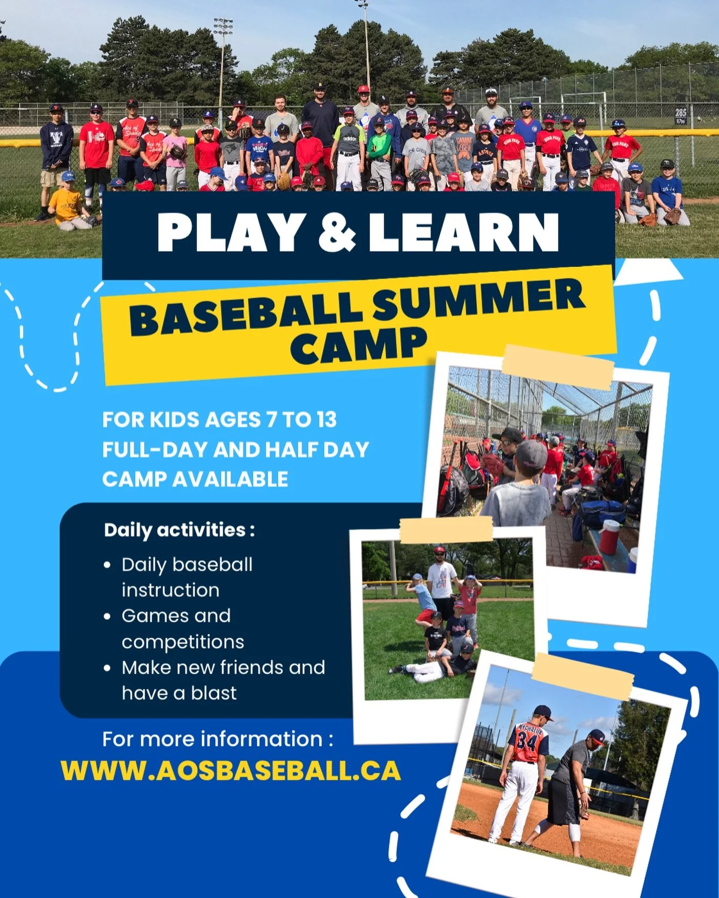 Swing into action at our Summer Baseball Camp in West Toronto! Spend summer days outdoors, perfecting your skills, staying active, and igniting a lifelong passion for baseball. Join us for an unforgettable journey on the diamond! ⚾🌳 #PlayBall #Summe