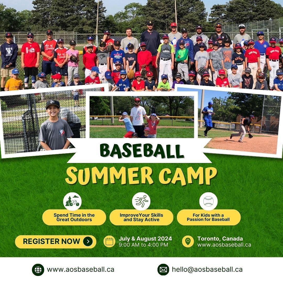 Calling all young sluggers! Our Youth Baseball Summer Camp is not just about hitting home runs &ndash; it&rsquo;s about hitting the outdoors, improving your game, staying active, and falling in love with baseball under the sun! ⚾🌞 #BaseballCamp #tor
