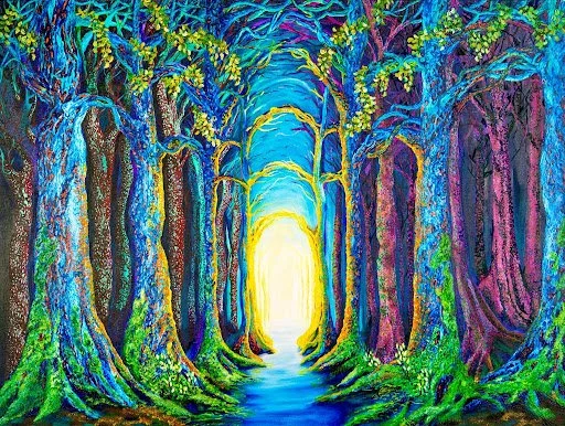 GUIDING LIGHT OF HEAVEN, 2025
acrylic on canvas
30" x 40"