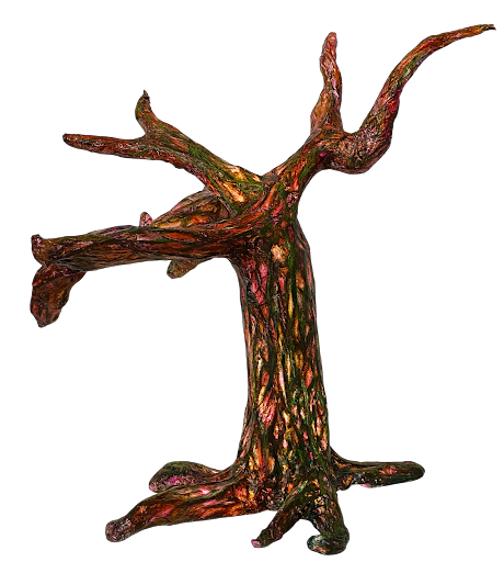 THE WOUNDED, 2026
 acrylic, acetate, tissue paper, glue, LED lights 
24" x 24" x 20"
