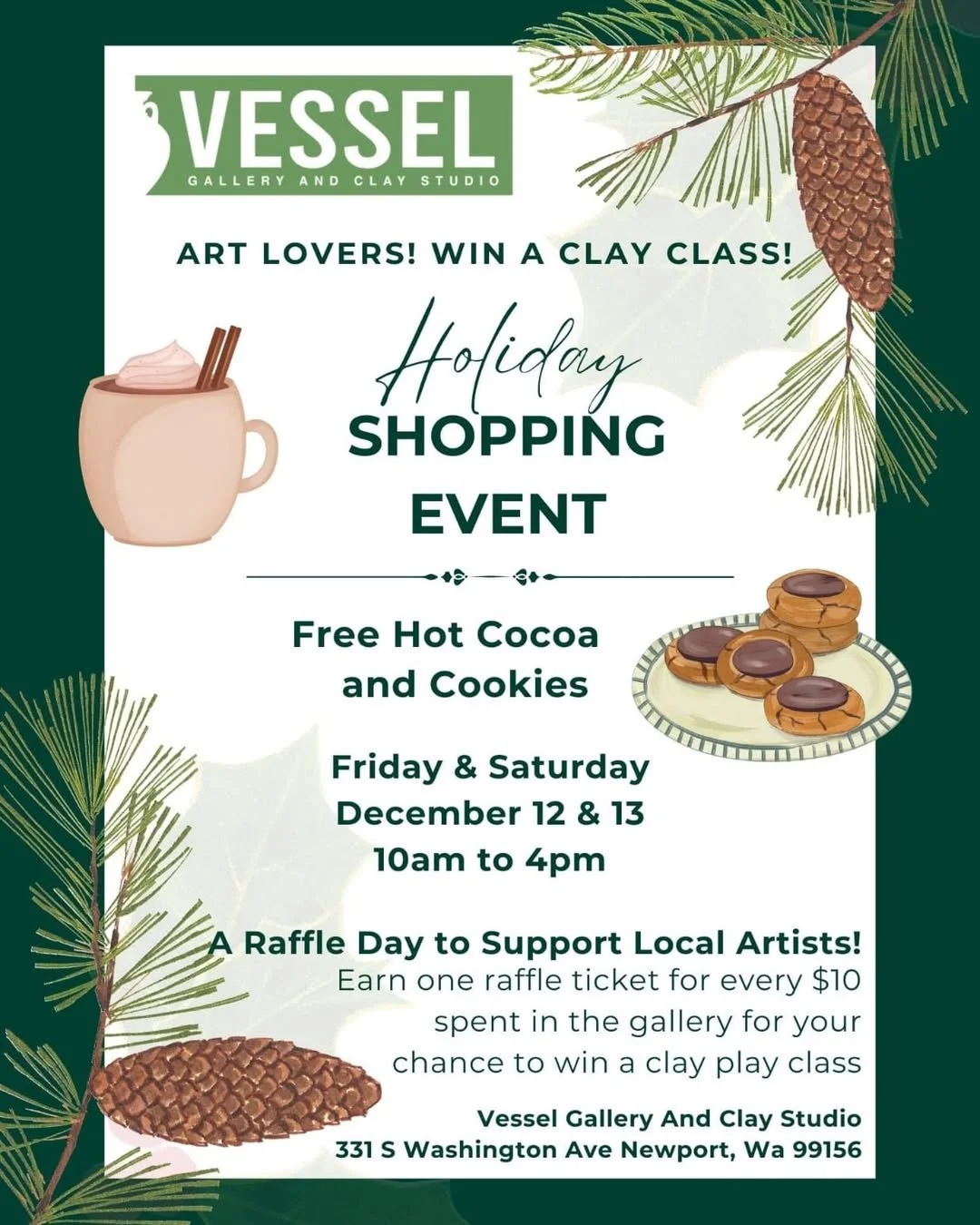 HOLIDAY SHOPPING RAFFLE DAY TO SUPPORT LOCAL ARTISTS
