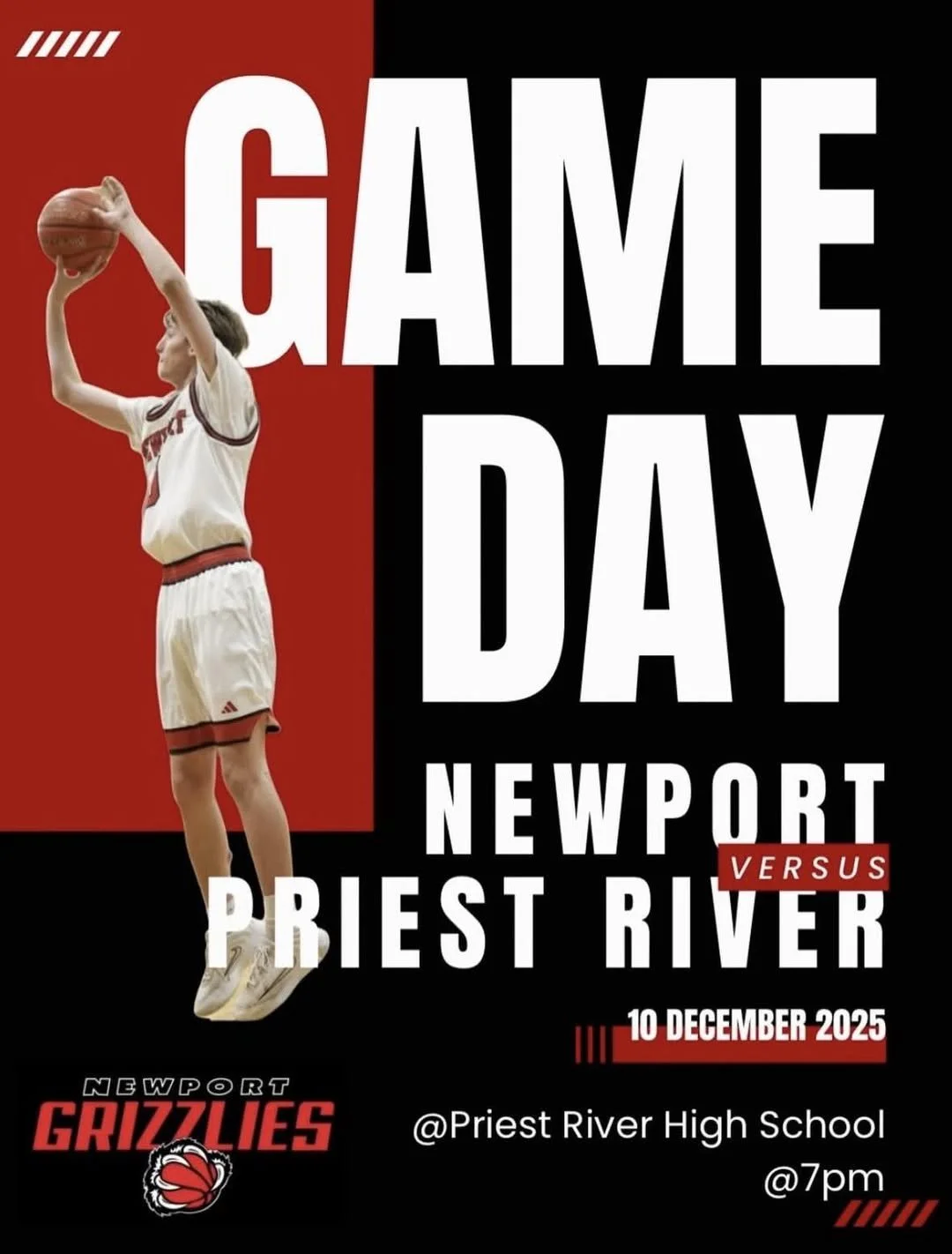 GRIZZLY BASKETBALL GAME NEWPORT VS PRIEST RIVER