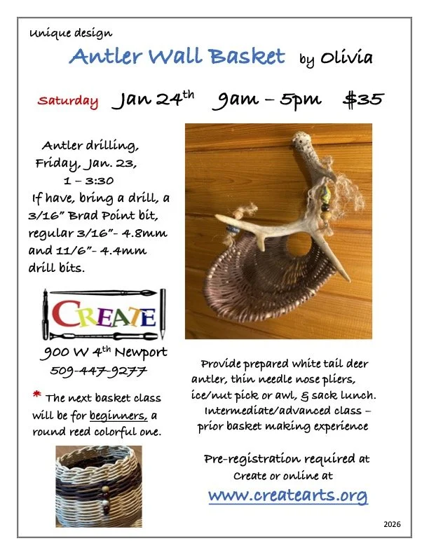 MAKE AN ANTLER WALL BASKET @ CREATE