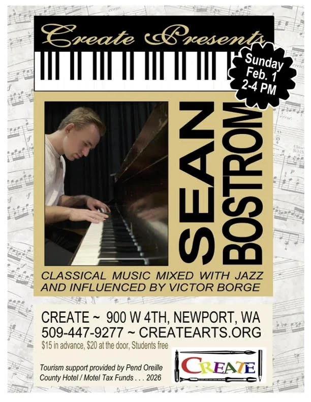 LIVE MUSIC BY SEAN BOSTROM AT CREATE
