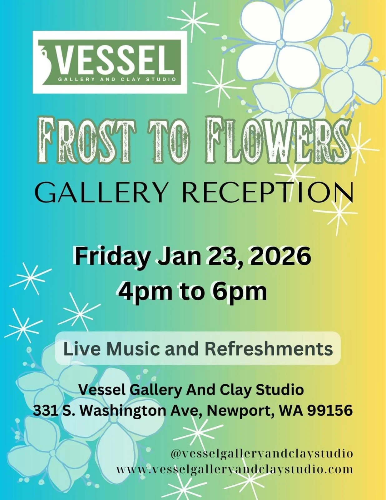 FROST TO FLOWERS AT VESSEL 