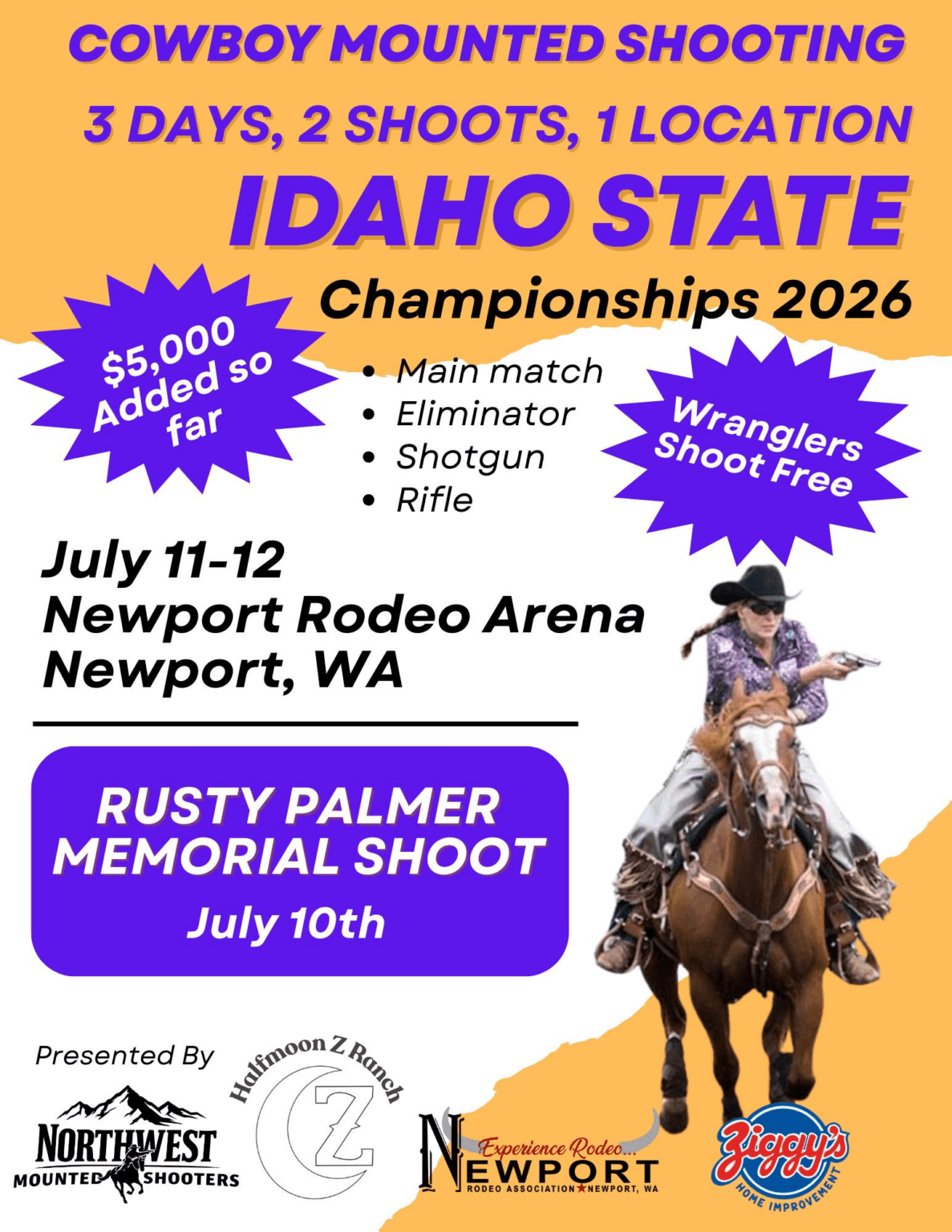 NEWPORT RODEO COWBOY MOUNTED SHOOTING