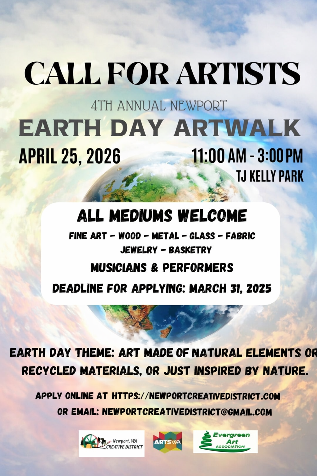 EARTH DAY ART WALK: END OF APRIL ANNUAL AND ORGANIZED BY THE CREATIVE ARTS DISTRICT