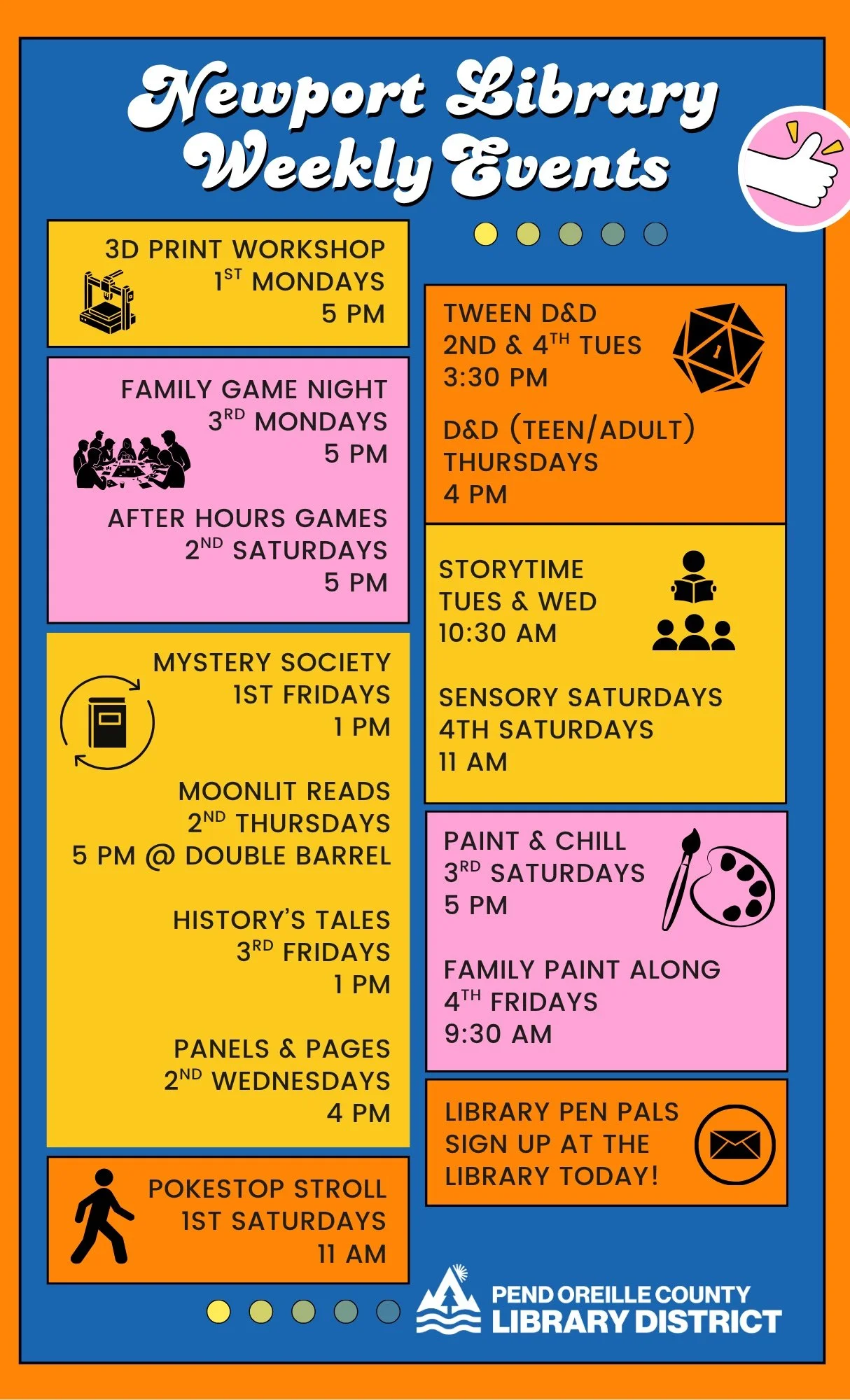 WEEKLY EVENTS AT THE NEWPORT LIBRARY