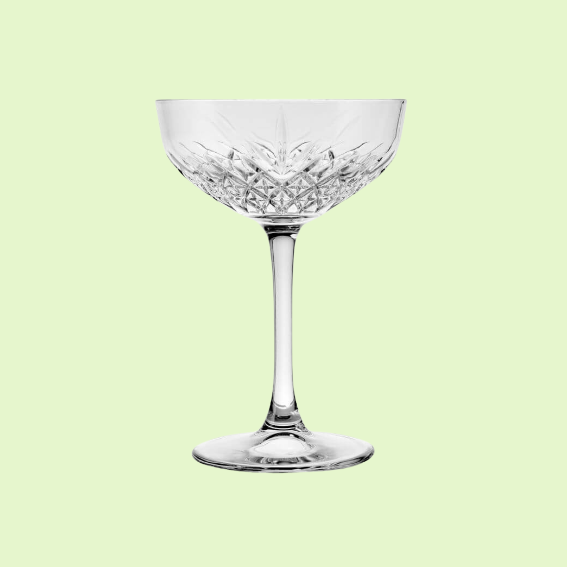 Vintage Cut Glass Champagne Coupe