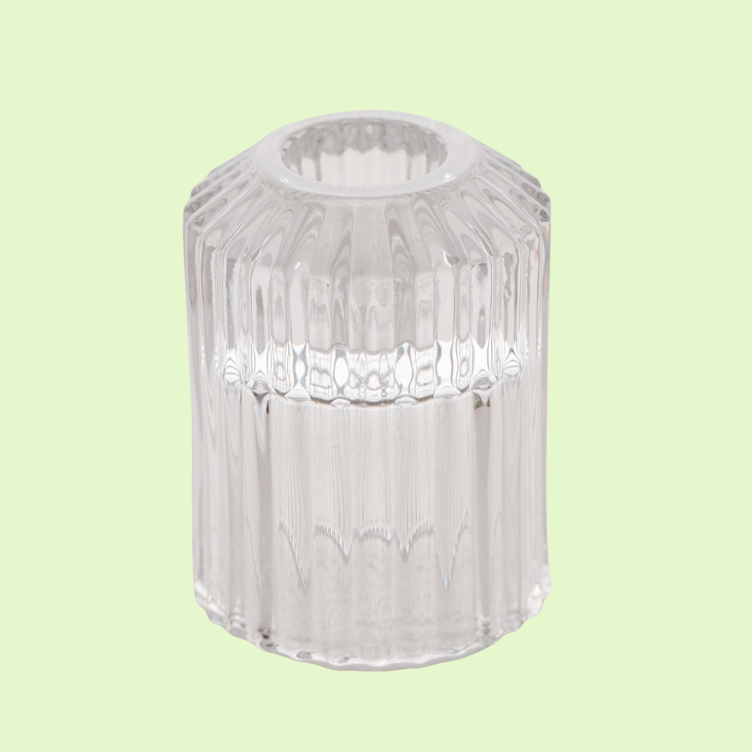 Clear Vintage Candle Holder
