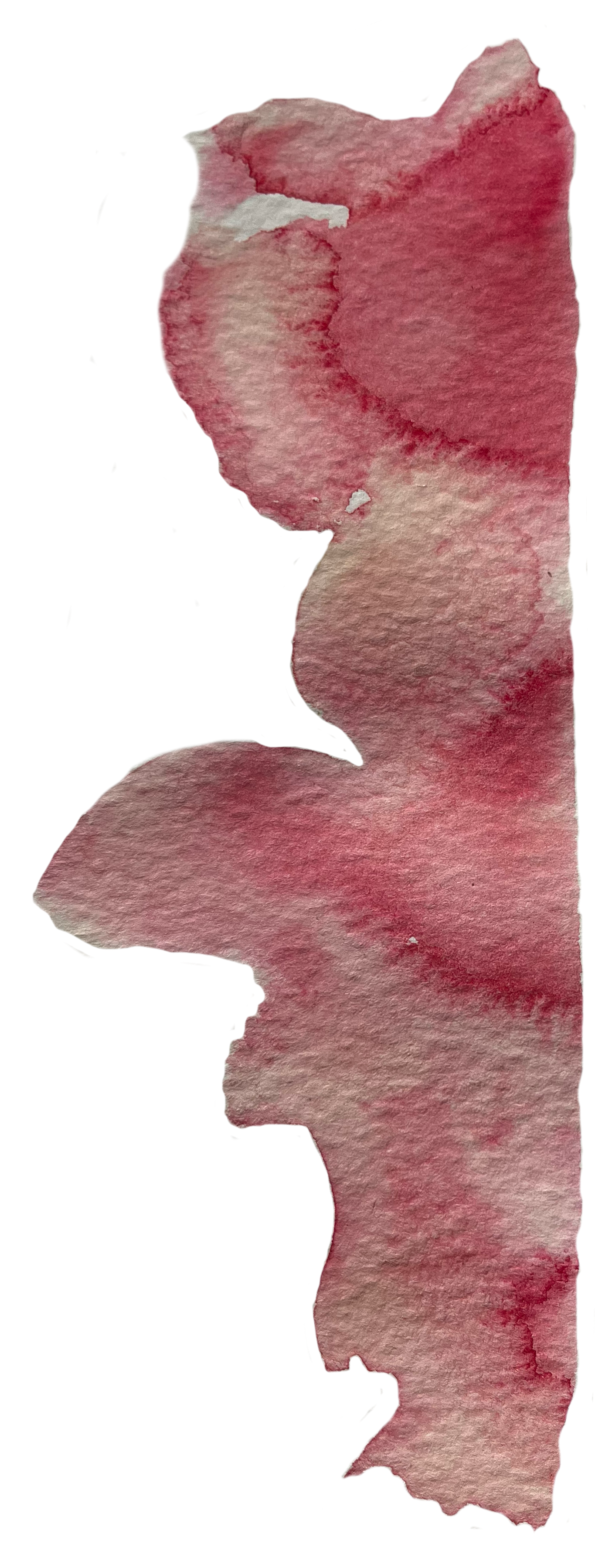 A watercolor painting shades of pink and beige abstract shapes