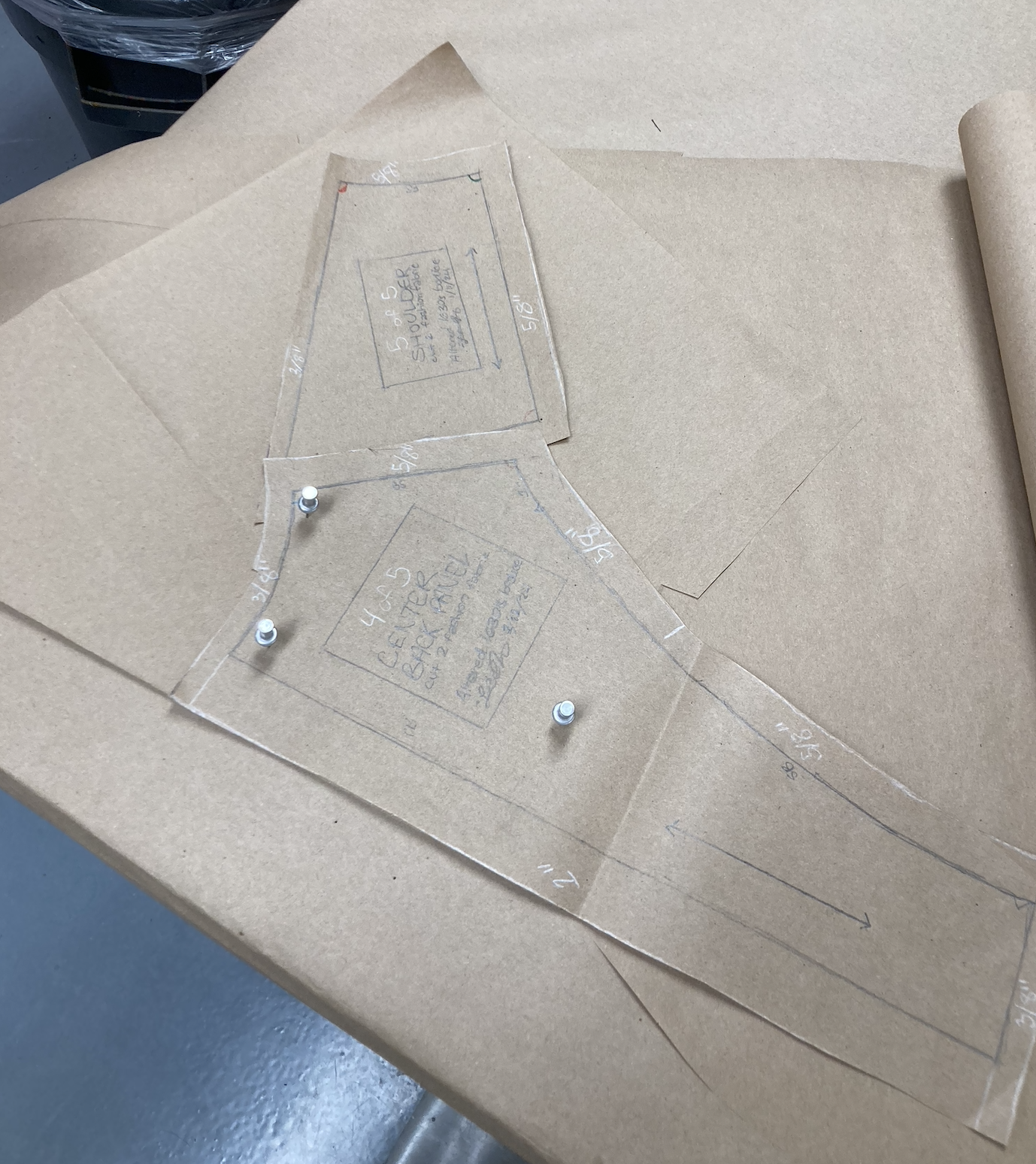 Pattern adapted and lifted from historical bodice pattern. First lifted on butcher paper