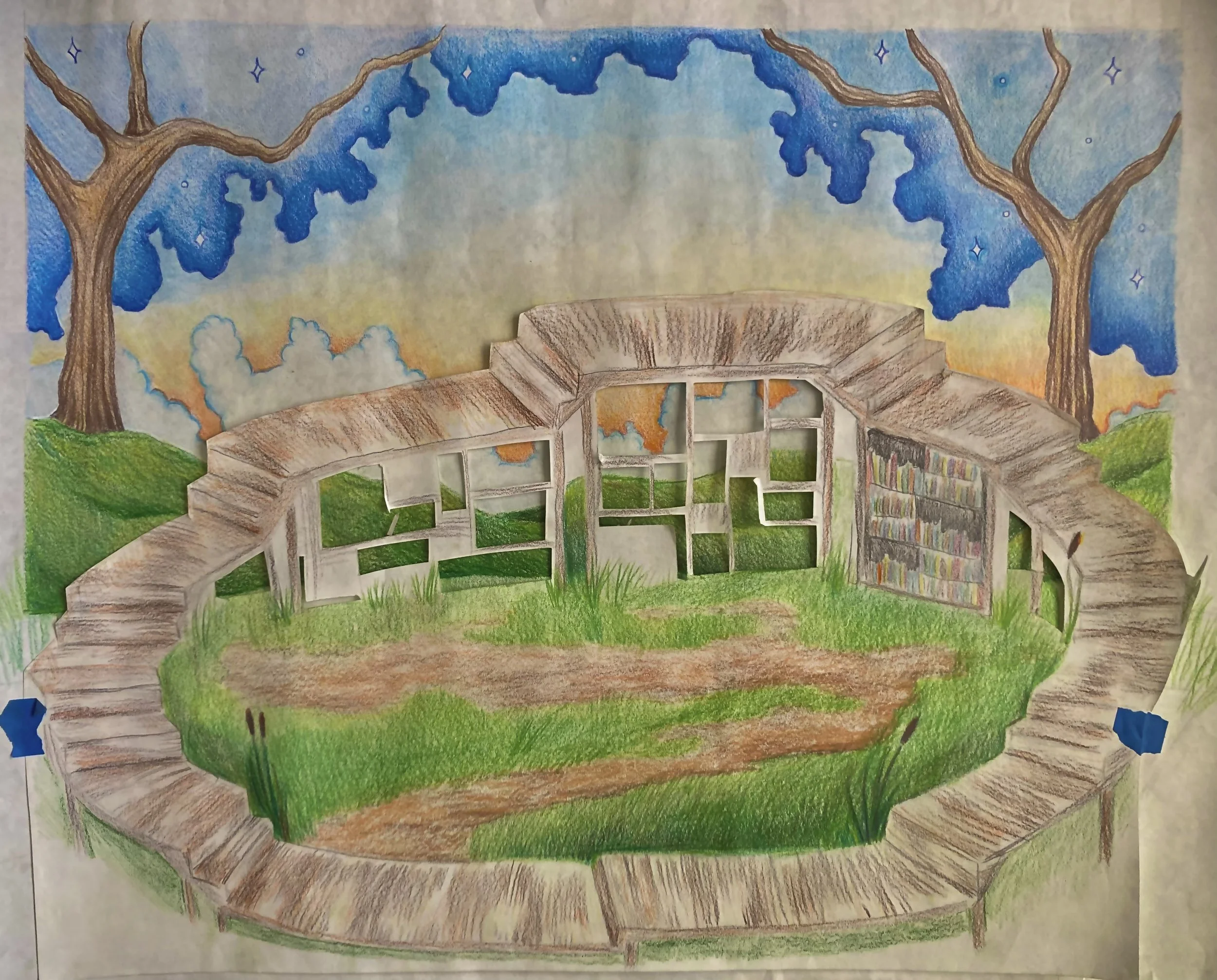 Tulane Initial Color Sketch