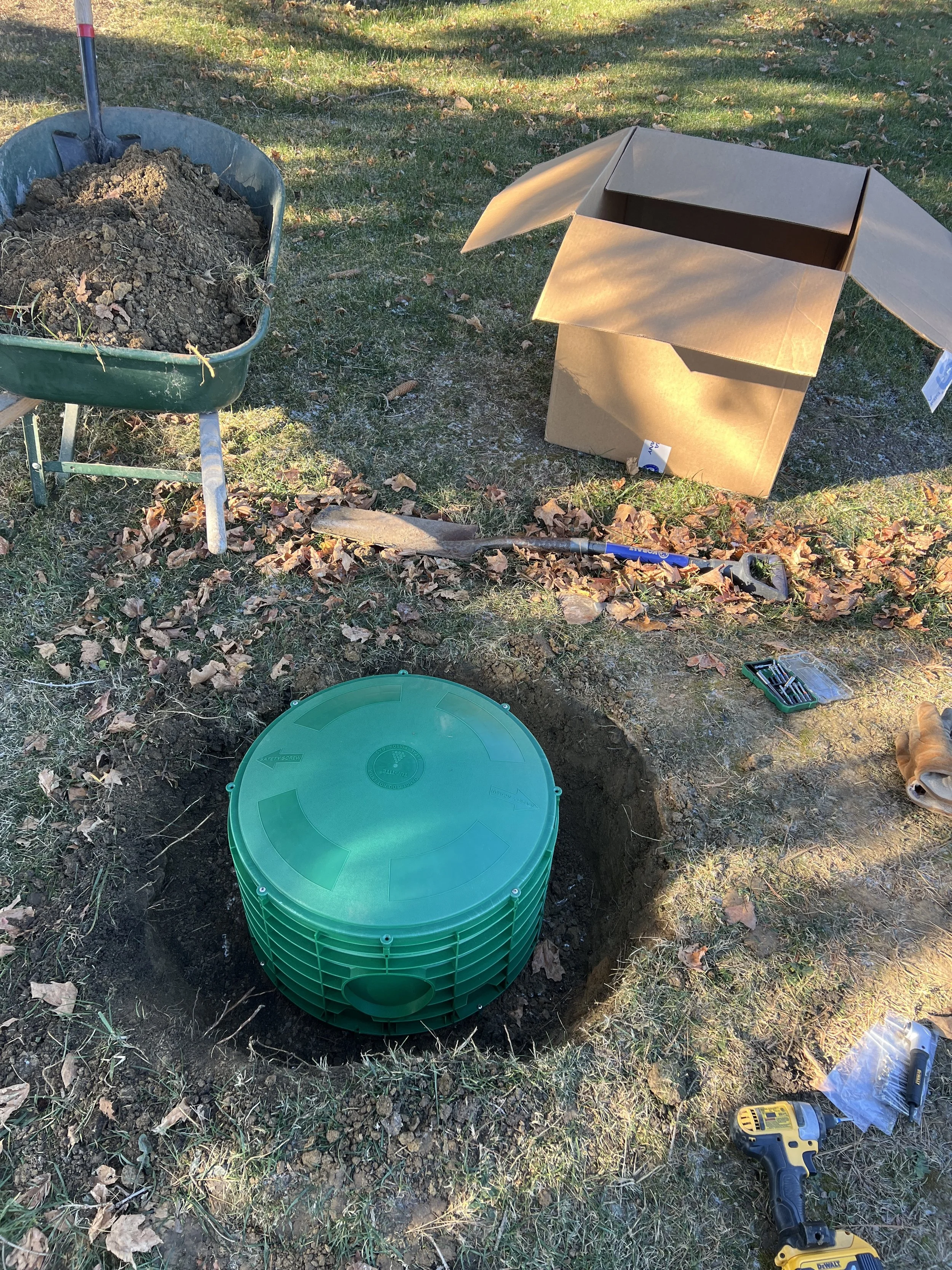 Mower Damaged Septic Lid Replacement