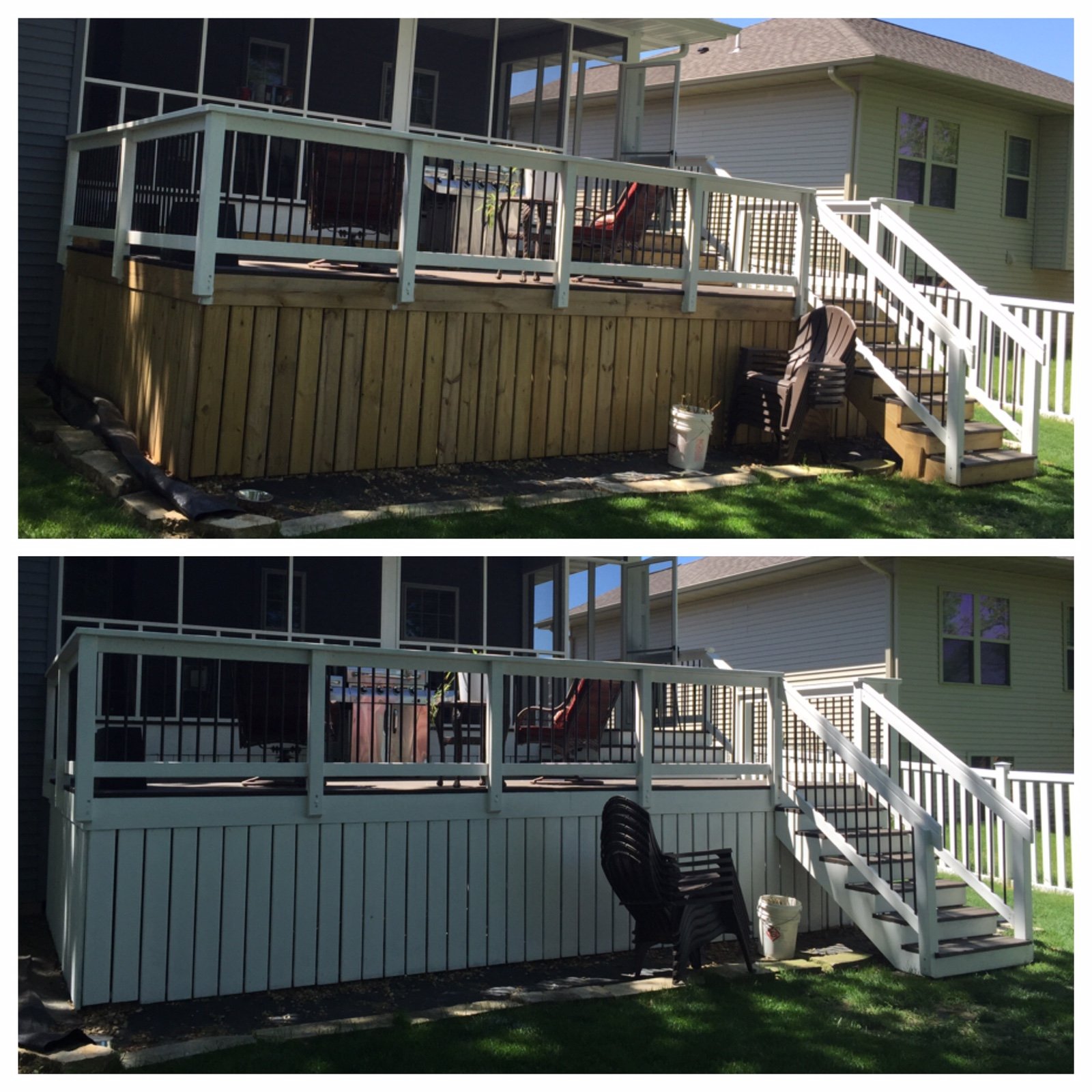 Deck Staining Before & After
