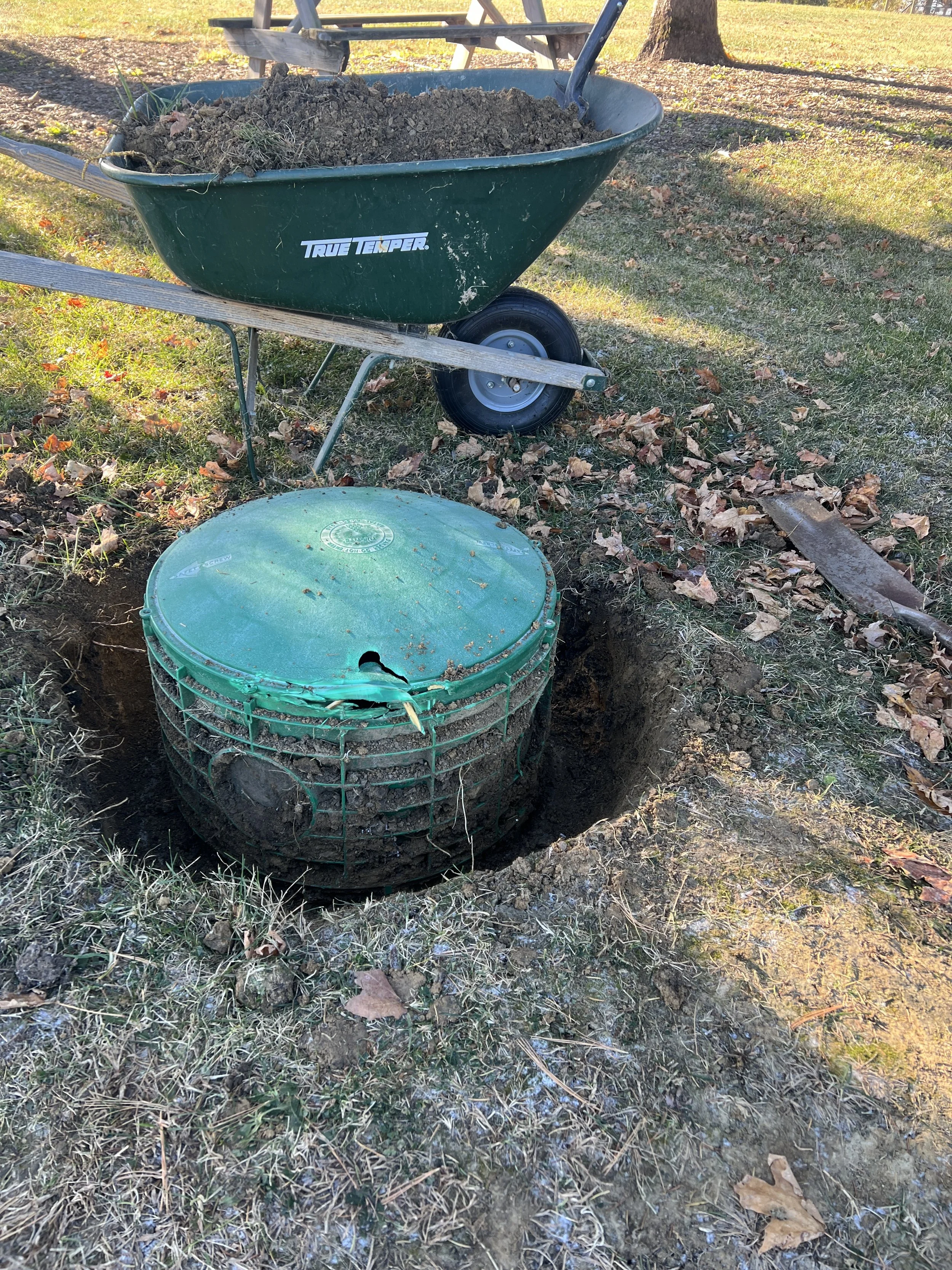 Mower Damaged Septic Lid Replacement