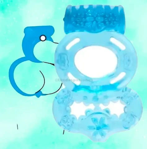 ANILLO VIBRADOR RETARDANTE TEXTURIZADO DOBLE QUEEN.webp