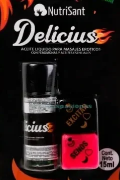 ACEITE CALIENTE PARA MASAJES 15 ML +DADOS