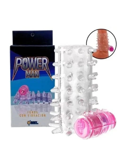 FUNDA CON VIBRACION PARA DEDO O PENE POWER MAN