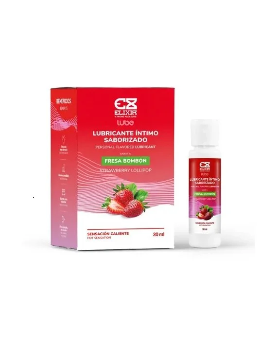 LUBRICANTE SABORIZADO FRESA BOMBON ELIXIR