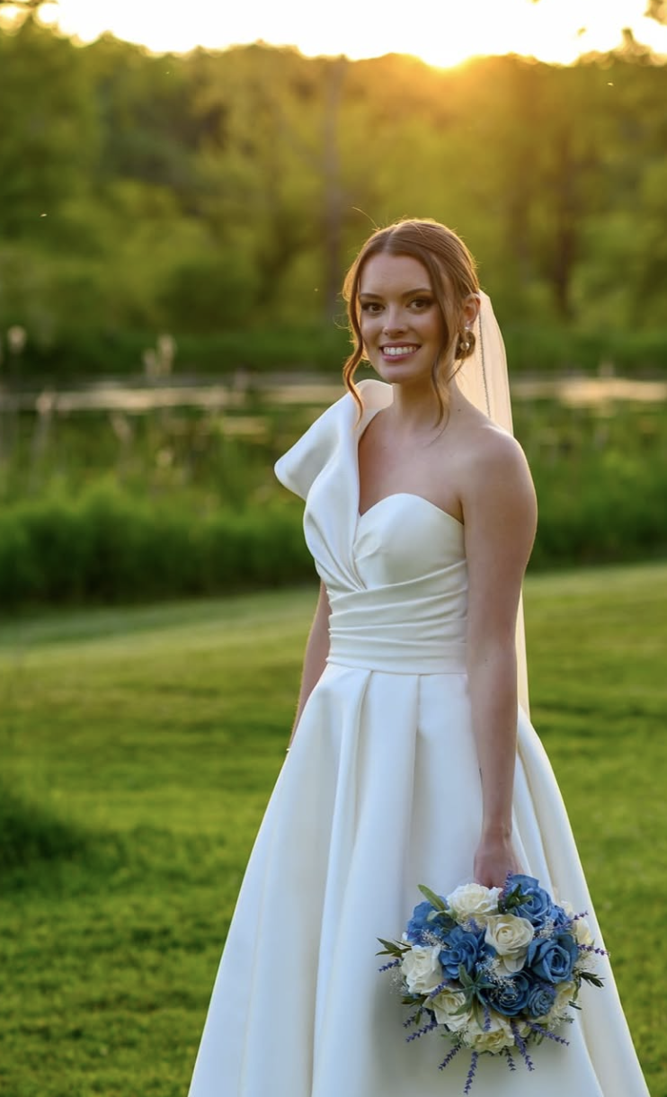 Wedding day makeup with natural finish at an Akron OH beauty salon