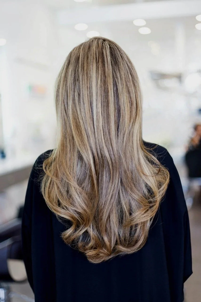 Luxury hair extension installation at The Emerald Salon in Akron OH