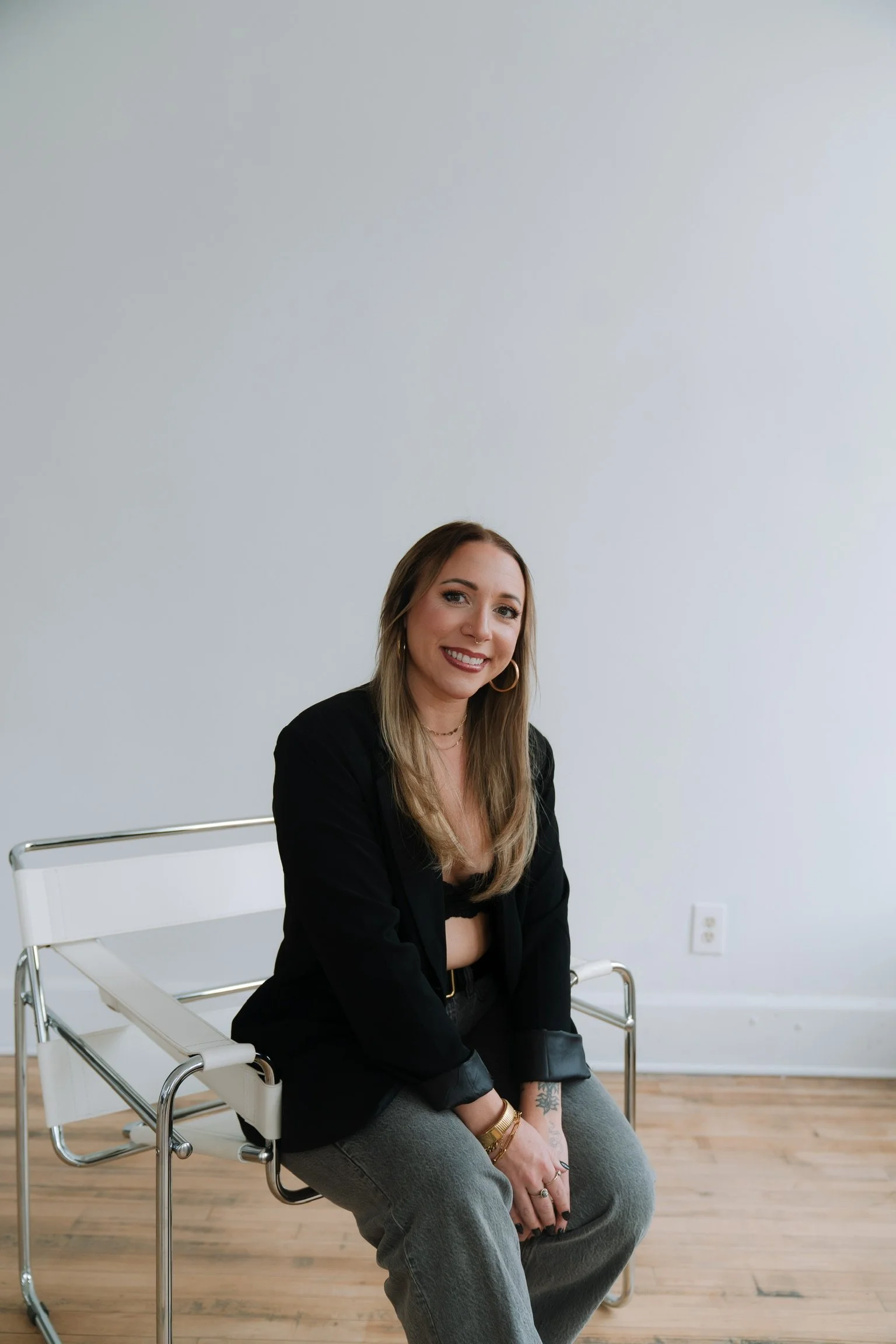 Professional hairstylist consultation at The Emerald Salon in Akron Ohio