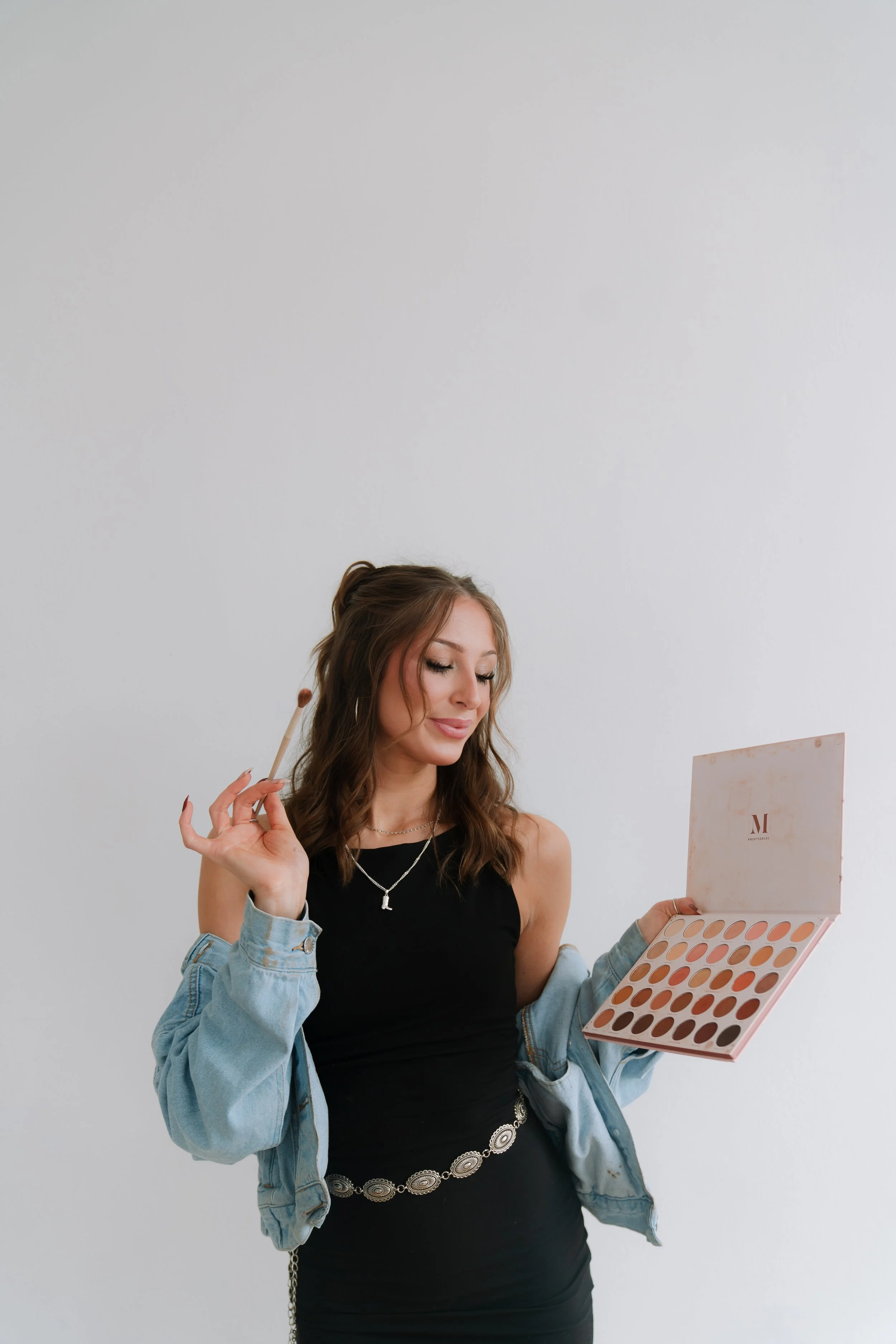 Soft glam bridal makeup look created in Akron OH