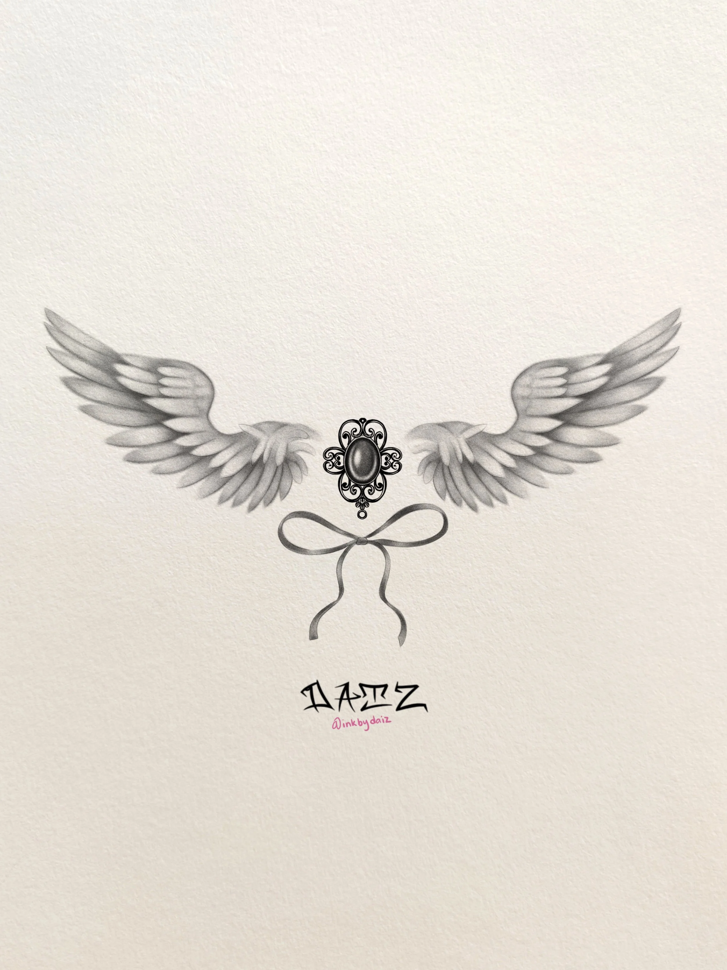 Angel Wings Jewel & Bow