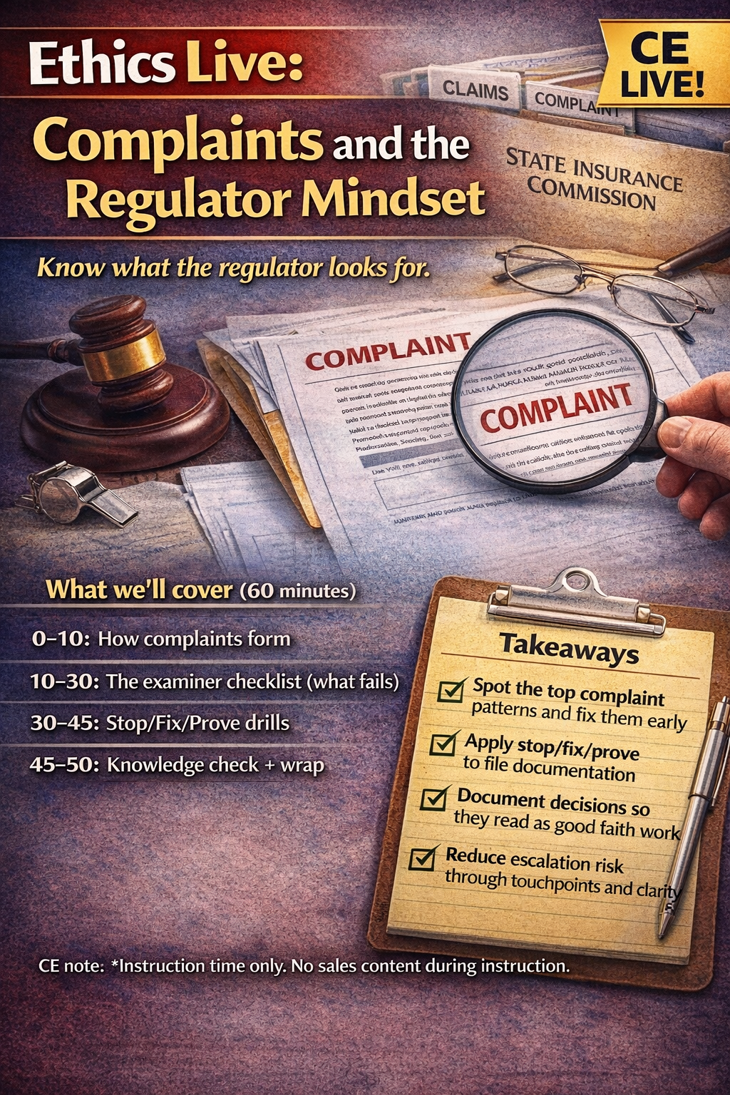 Ethics: Complaints & the Regulator Mindset (Live Training)