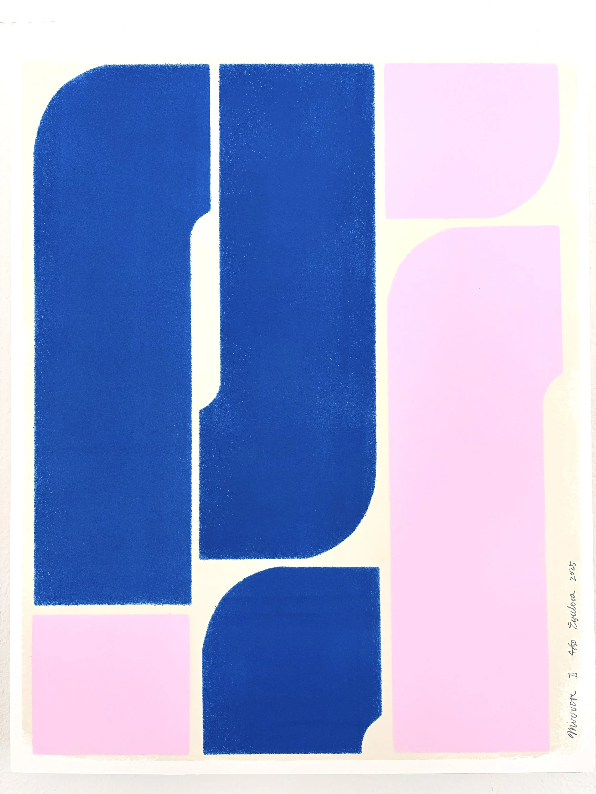Mirror, Mixed media on Acid Free Watercolor Paper, 59x41cm, 2025