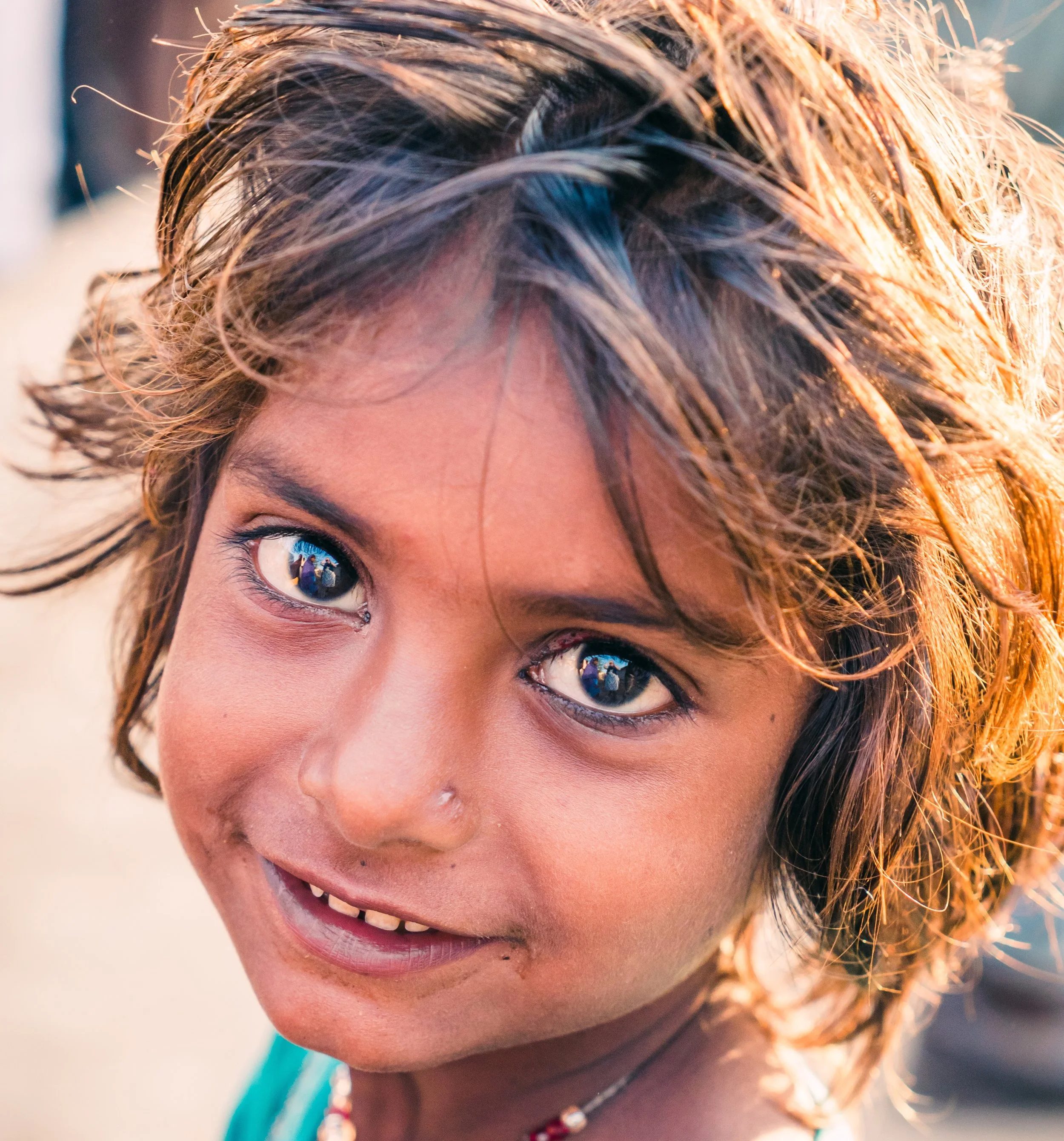 Young girl with large eyes