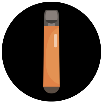 E-cigarette vaporizer with orange and gray design
