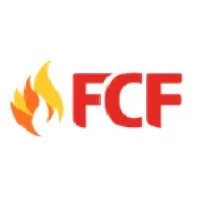 Logo with a flame icon and the letters 'FCF' in red