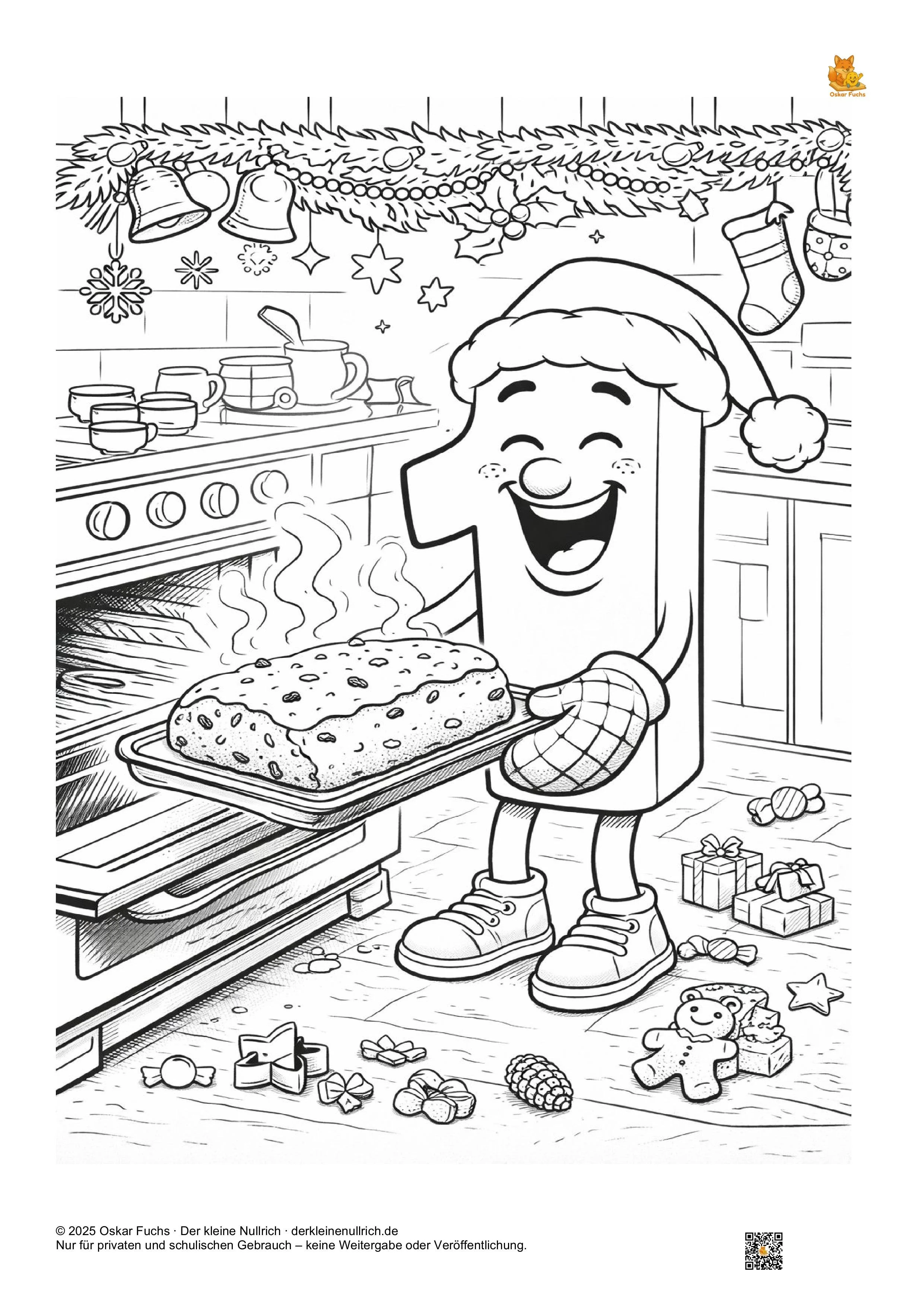 Die 1 hat einen Stollen gebacken