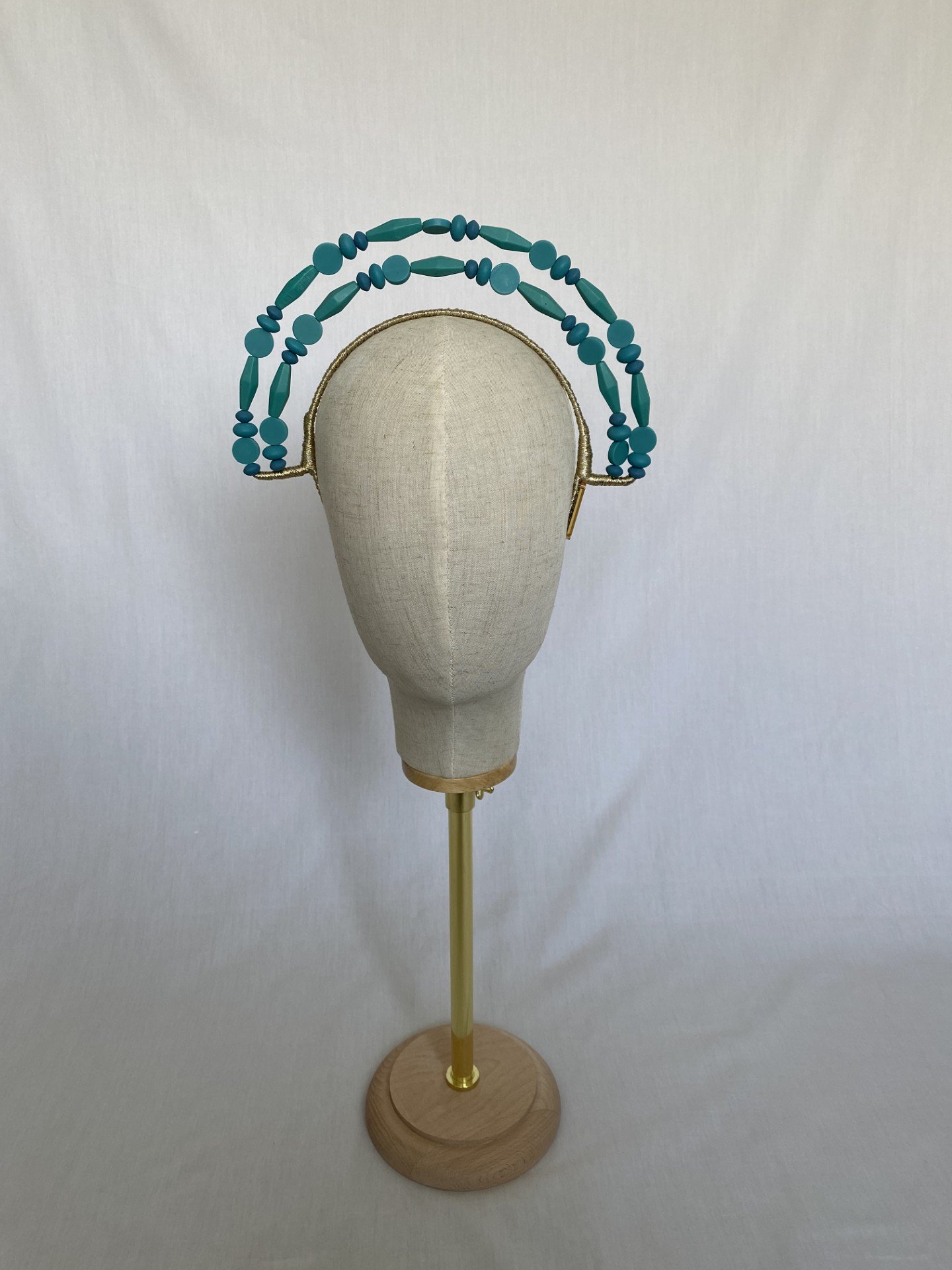 Double Beaded Aqua Headband - Hire $30 - Retail $80