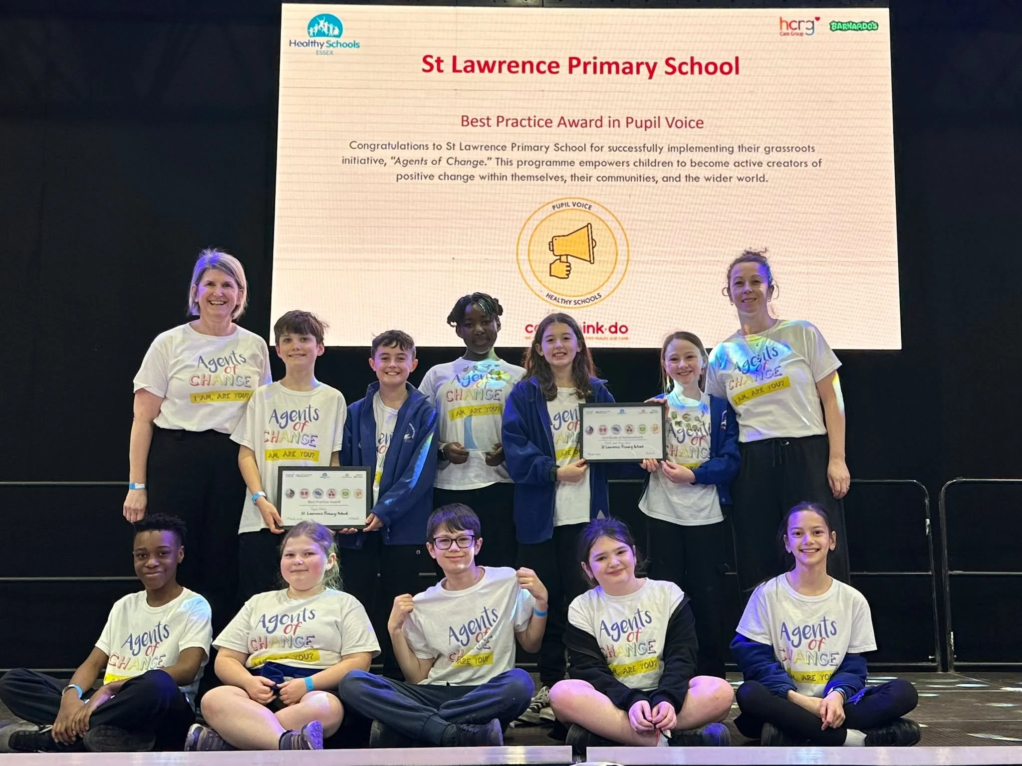 Watching the children lead conversations, answer questions and inspire others at the Healthy Schools Festival this week showed just how powerful pupil voice can be. And this was recognised during the Healthy Schools 2026 Awards Ceremony, as St Lawren