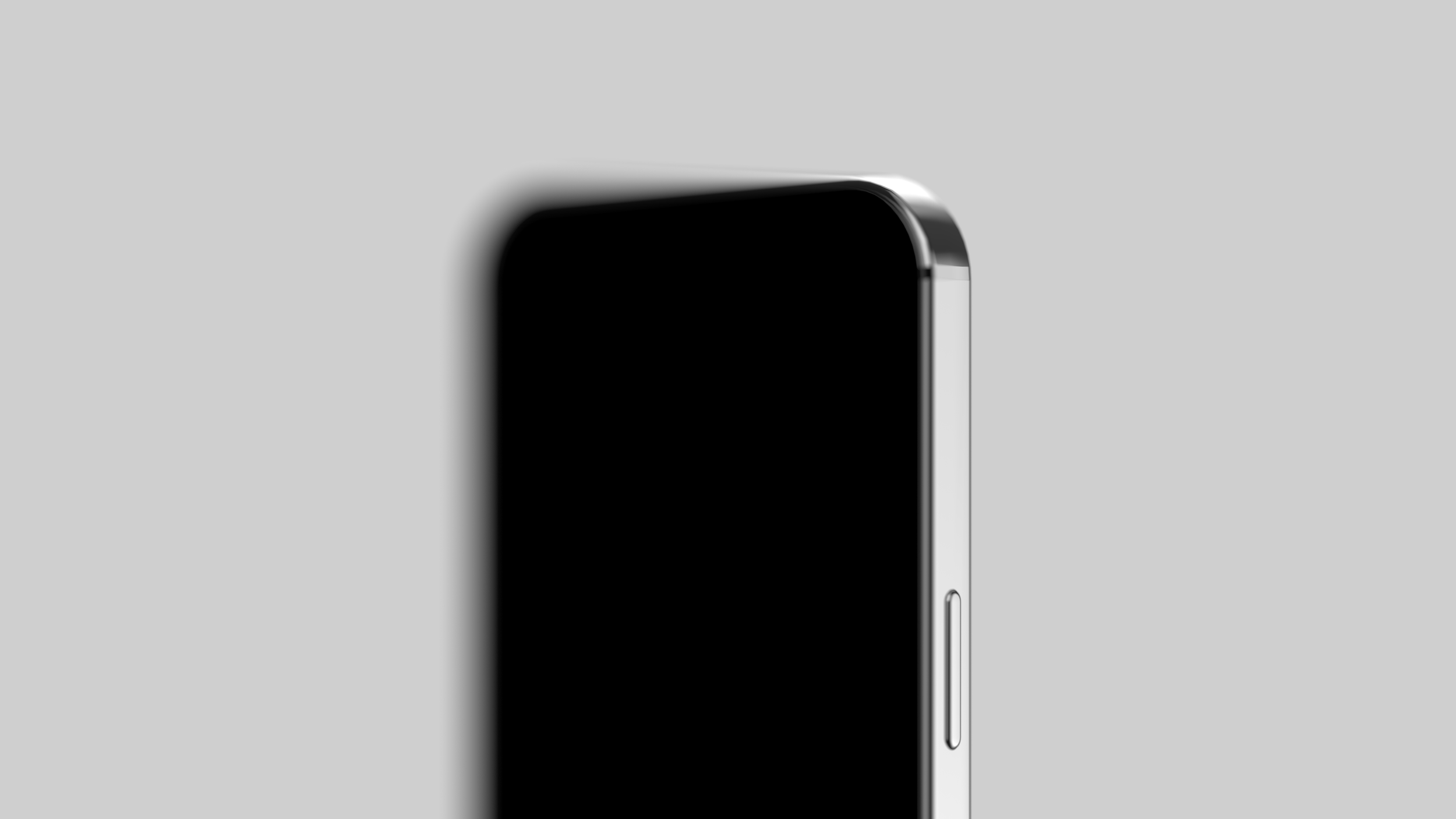 Smartphone nero e argento con schermo spento