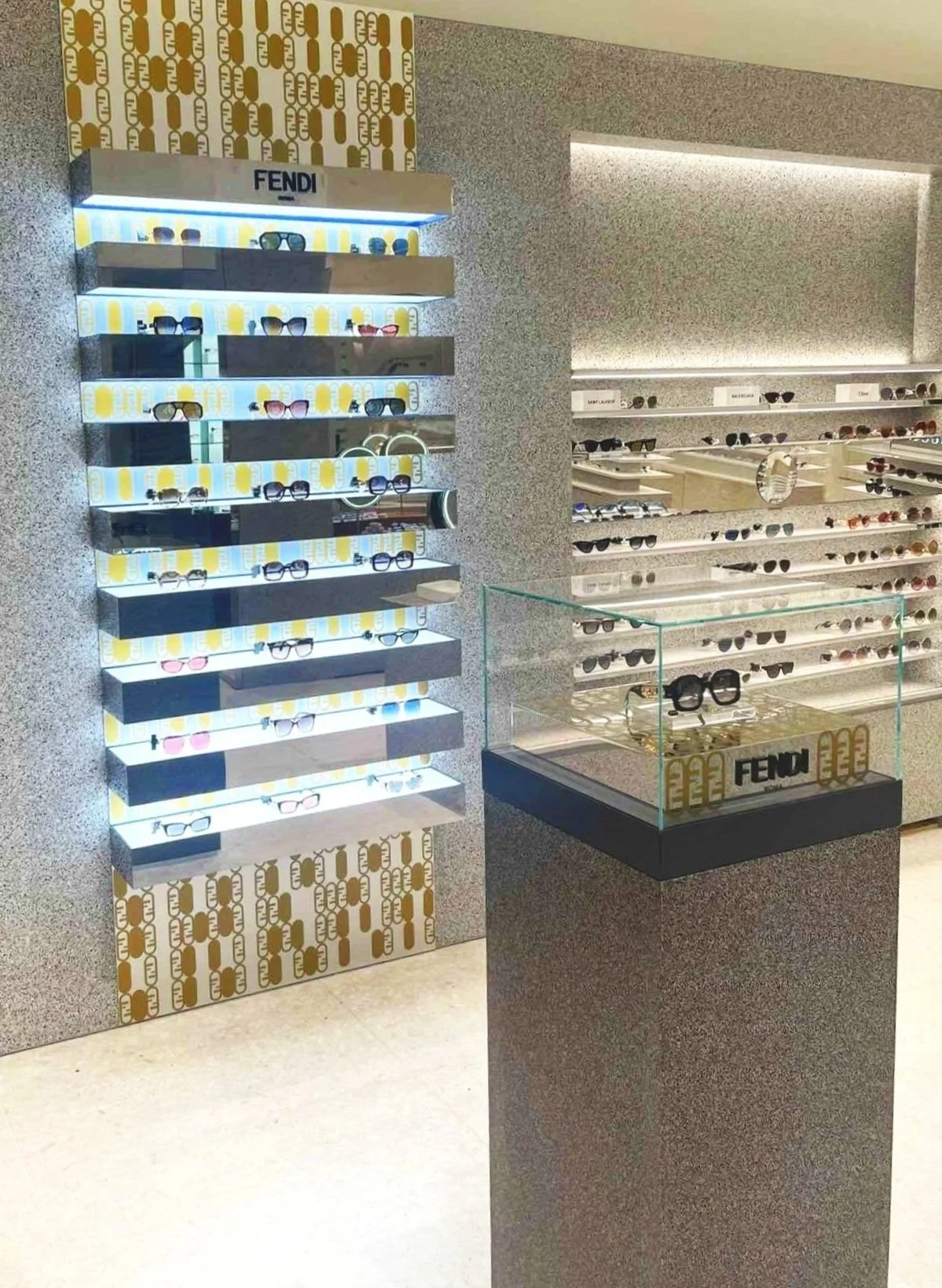 Fendi Retail Space Bespoke Made Display Pedestal Plinth in Selfridges Department Store, London