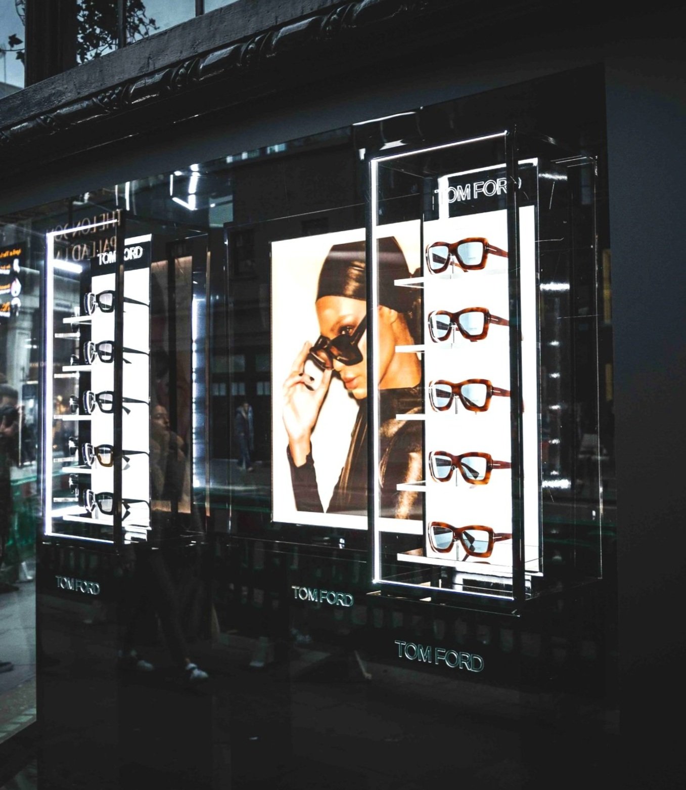 Tom Ford Window Installation for Liberty London Created Manufactured and installed by Vision Creative Visual Marketing Company