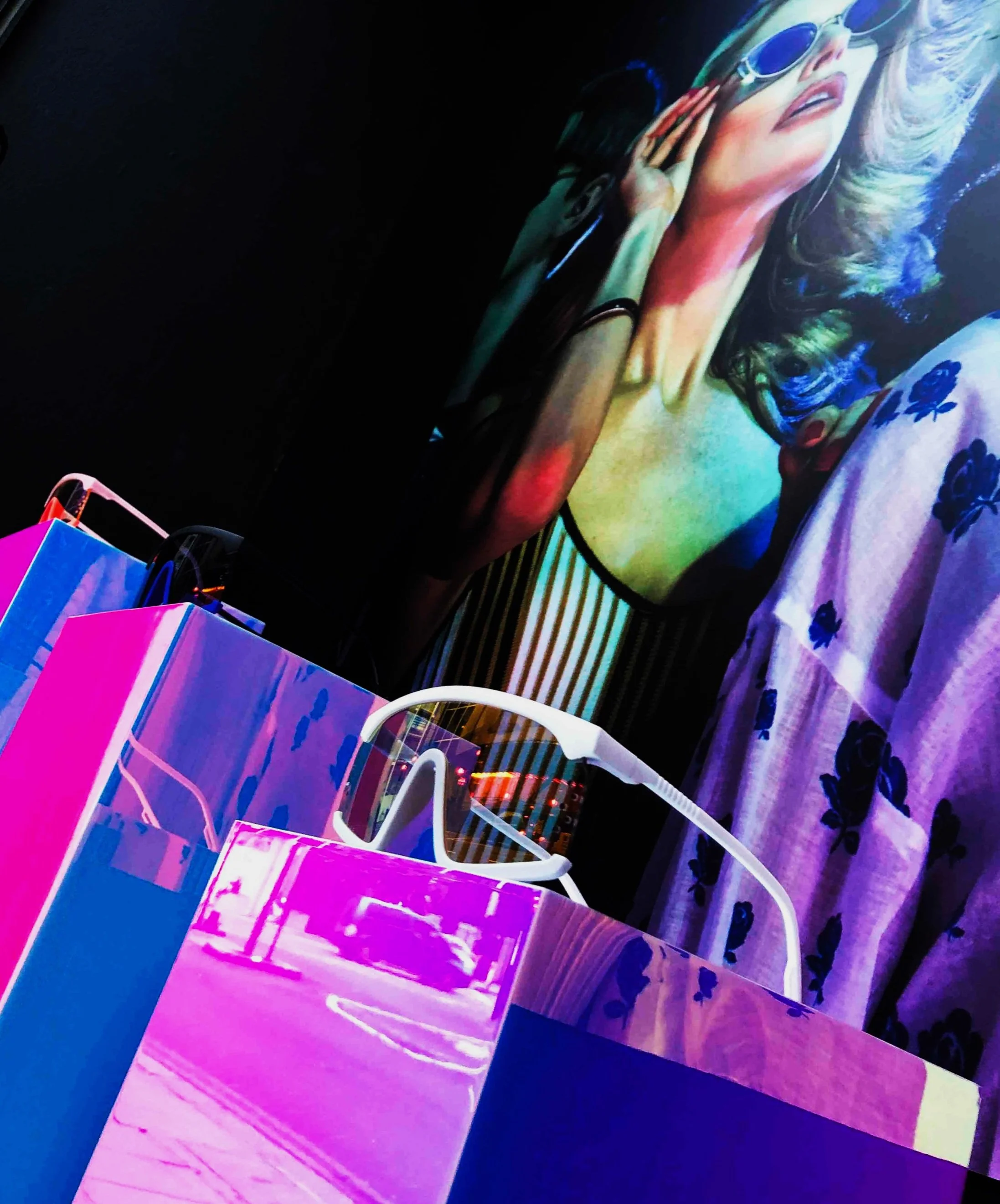 Kenzo Retail Window Display for Harvey Nichols London Sloane Street Created Manufactured and Installed By Vision Creative Visual Marketing Company using Dichroic Techniques