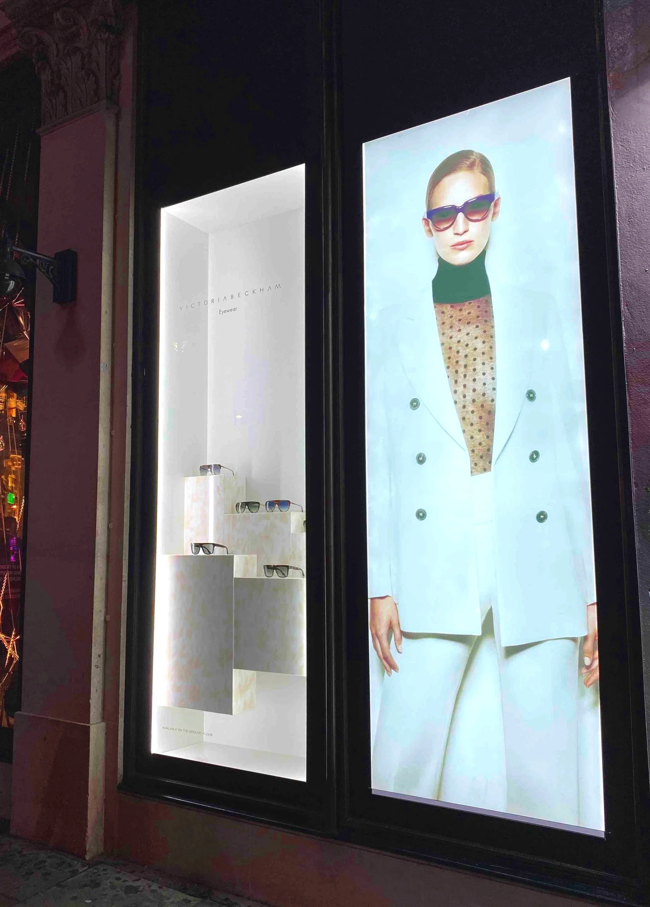 Victoria Beckham Retail Window Displays for Harvey Nichols London Sloane Street Created Manufactured and Installed By Vision Creative Visual Marketing Company