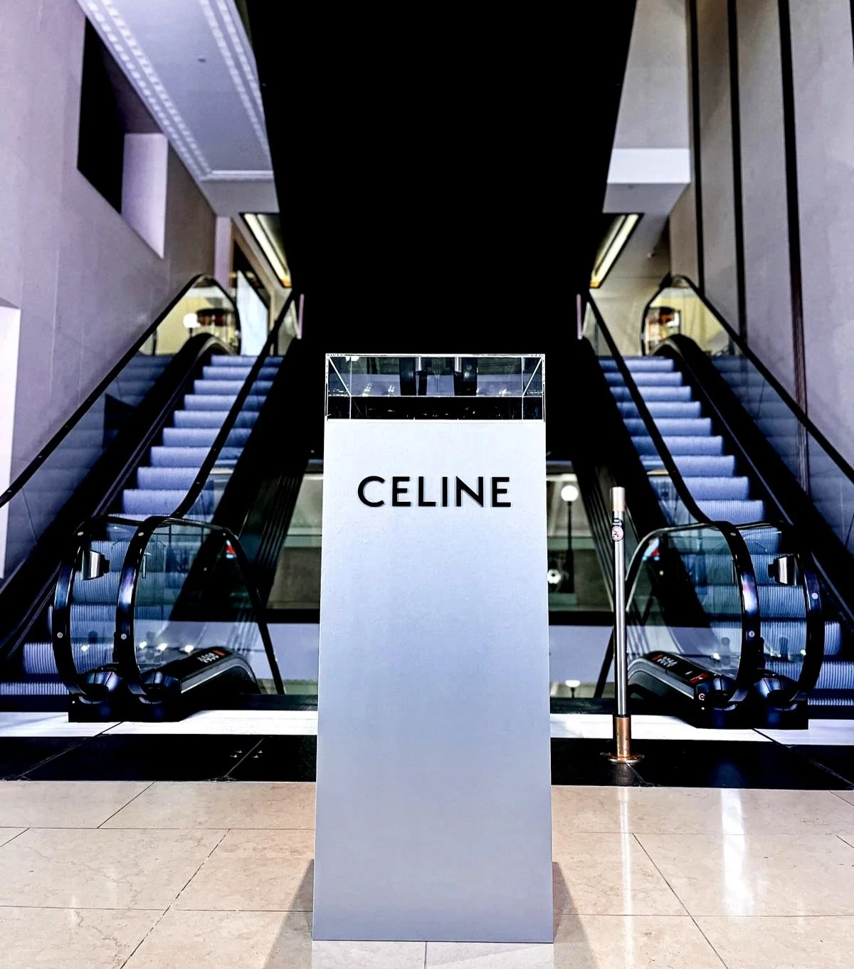 Celine Retail Space Bespoke Made Display Pedestal Plinth in Harrods Department Store, London