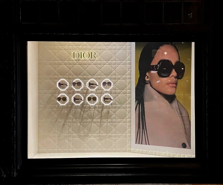 Christian Dior Window Installation for Liberty London Created Manufactured and installed by Vision Creative Visual Marketing Company