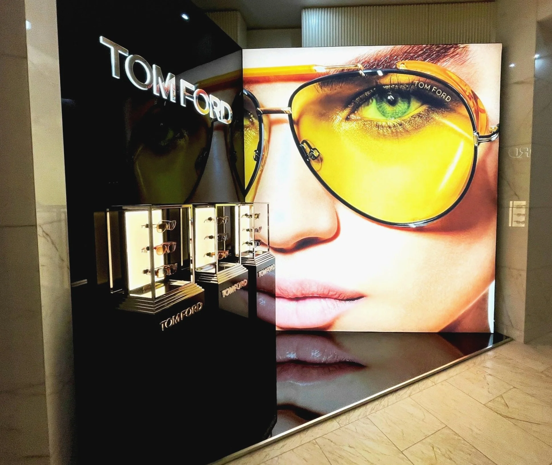 Tom Ford In Store Retail Display for Harrods London Created, Manufactured and Installed by Vision Creative Visual Marketing